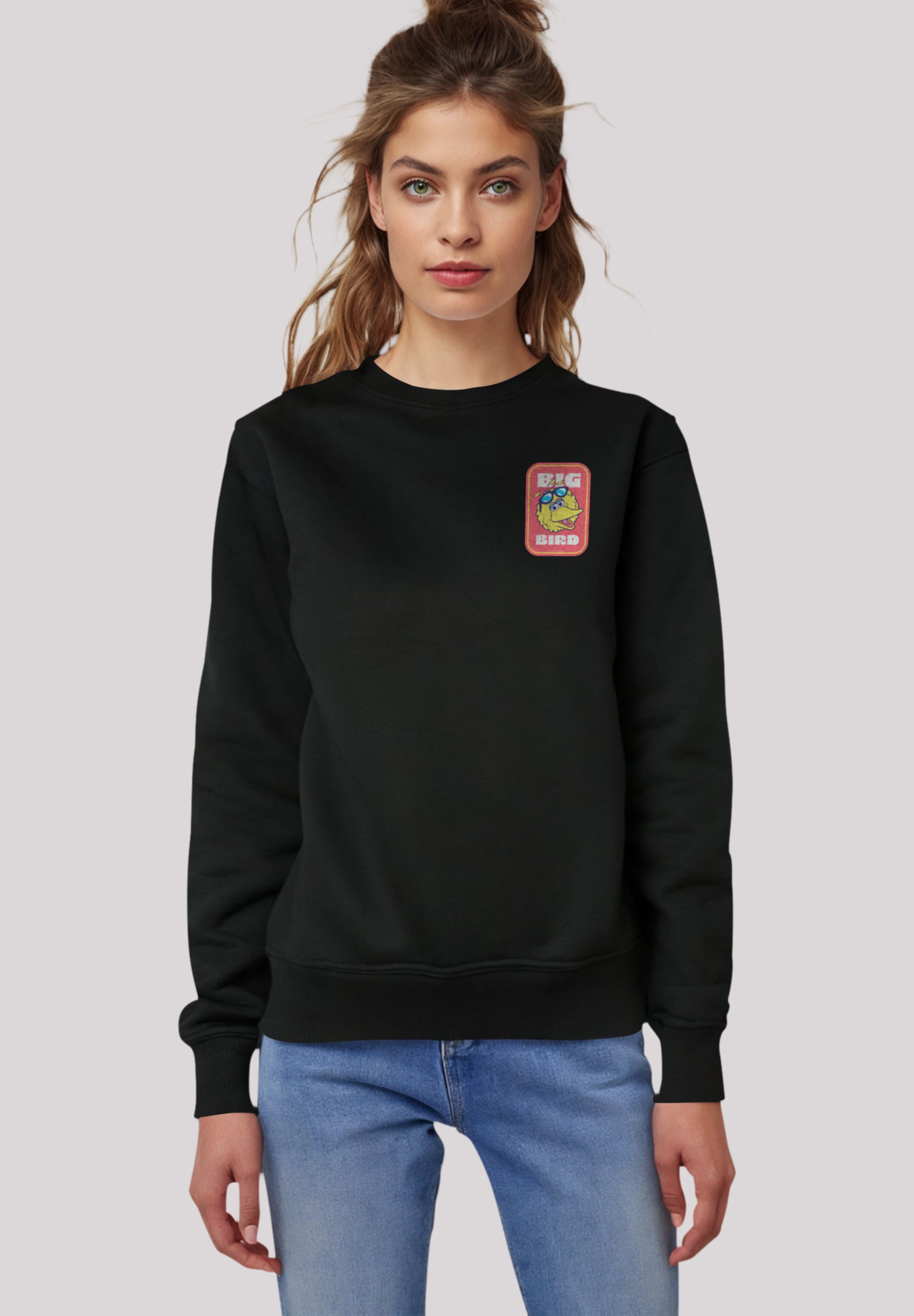 F4NT4STIC Sweatshirt »Sesamstraße Bilbo Big Bird Sticker«, Premium Qualität,Nostalgie, Fernsehserie