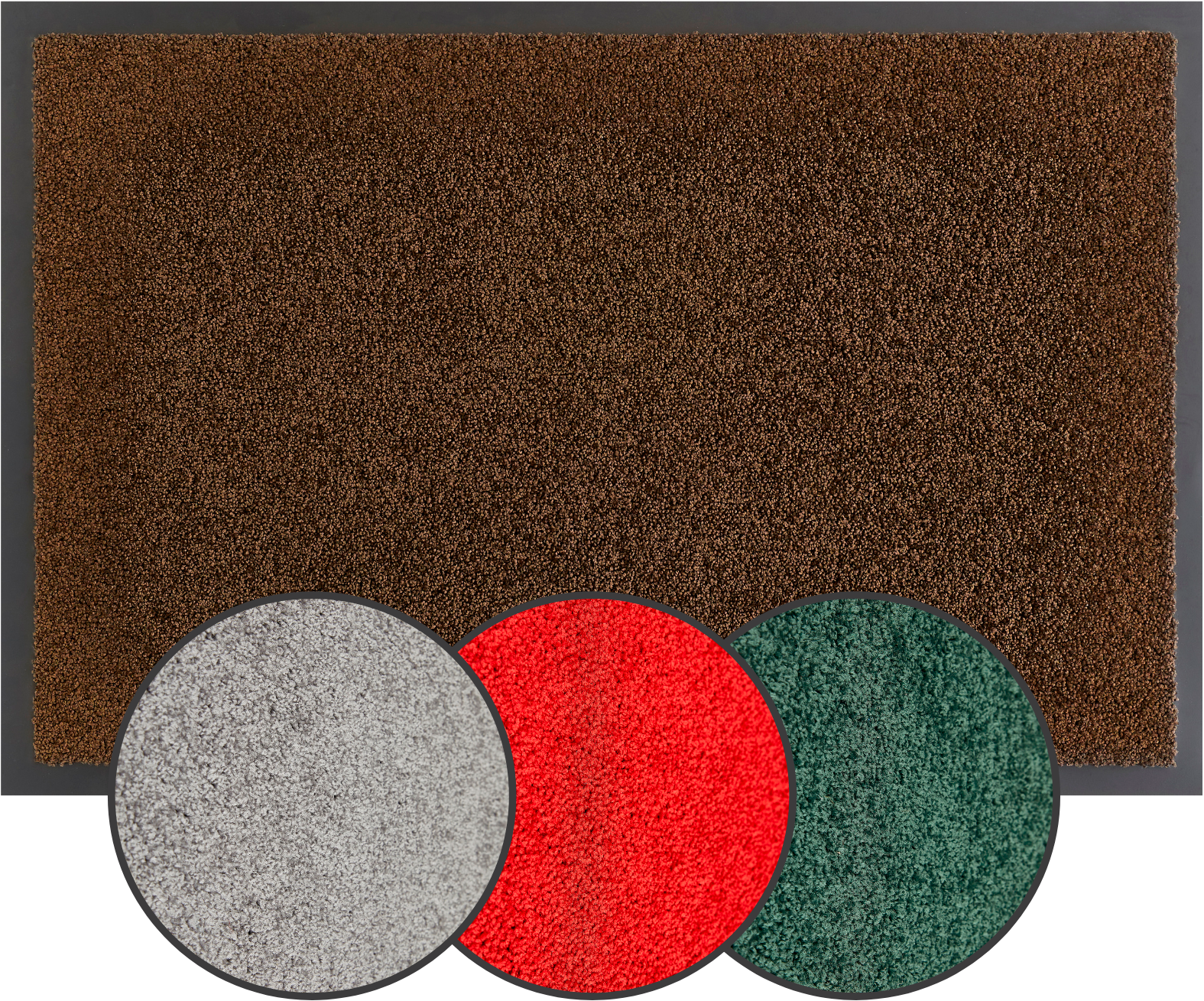 Thumbnail - my home Fußmatte "Emil, Made in Netherlands" rechteckig 6 mm Höhe Schmutzfangmatte, Uni Farben, rutschhemmend, waschbar ...