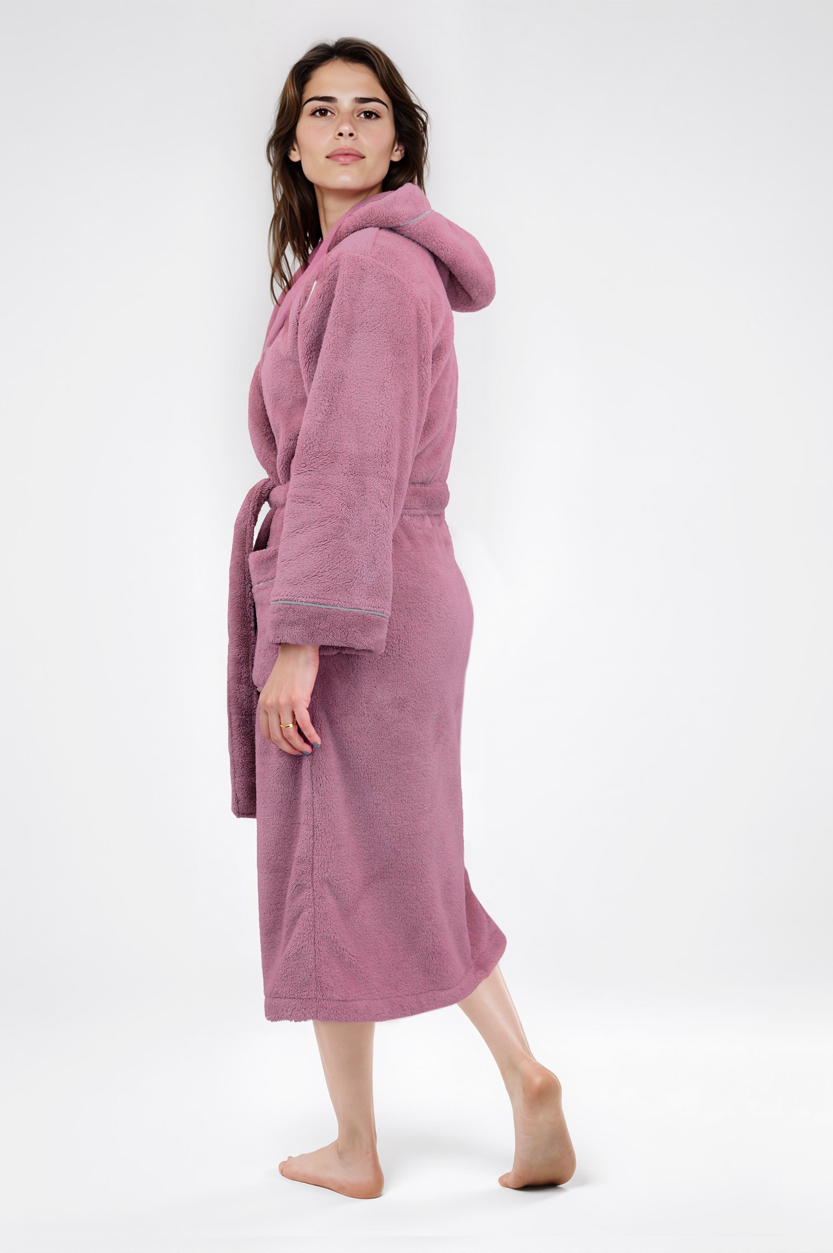 OTTO home Unisex-Bademantel "Lillou, ideal für Sauna & Spa, Hotelbademantel, Morgenmantel" 1 Stk. kuschelig weicher Fleece, plüsch, für Damen und Herren, XS-3XL