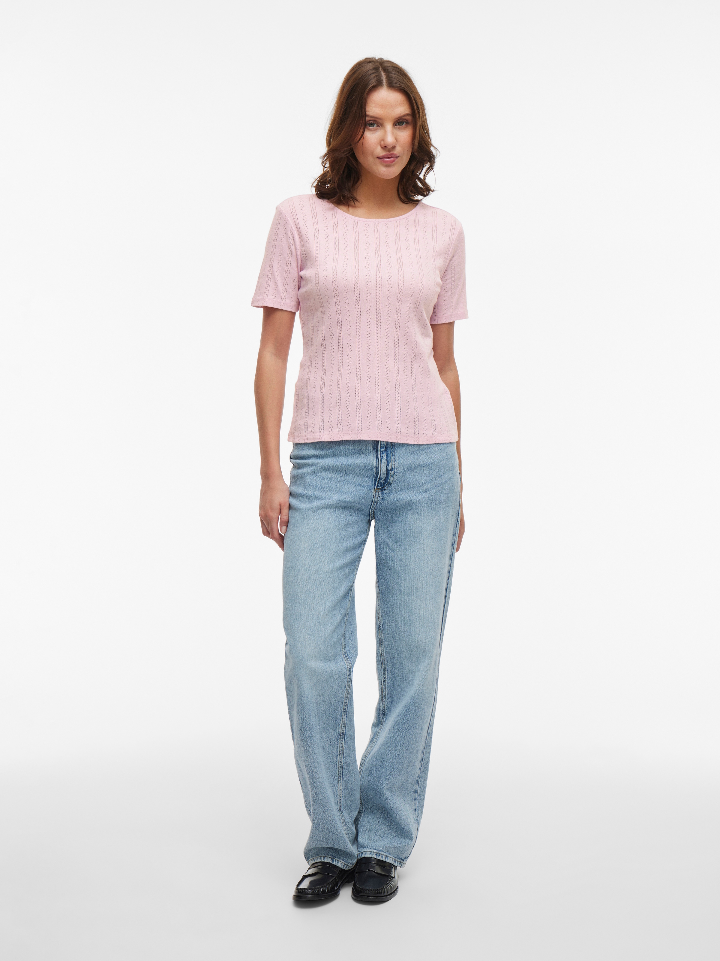 Vila Kurzarmshirt »VIKASSIE S/S POINTELLE TOP - NOOS«