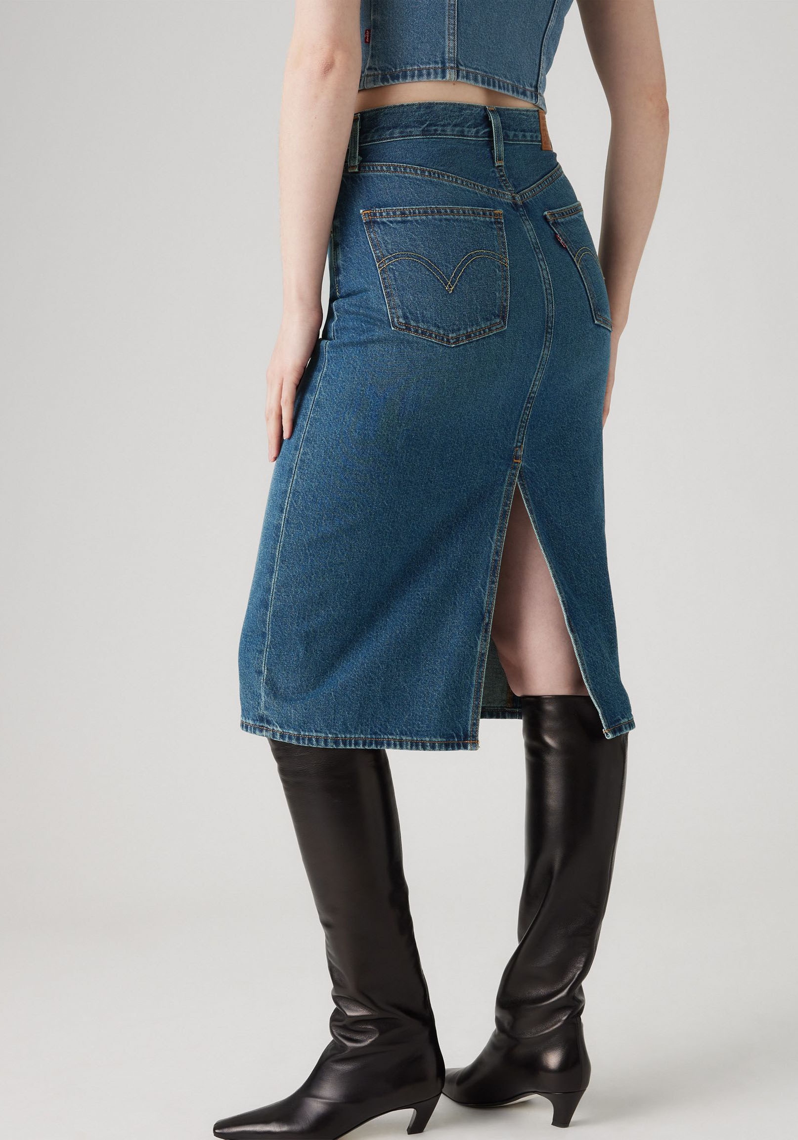 Levis Jeansrock "HR BACK SLIT SKIR", mit Schlitz hinten günstig online kaufen