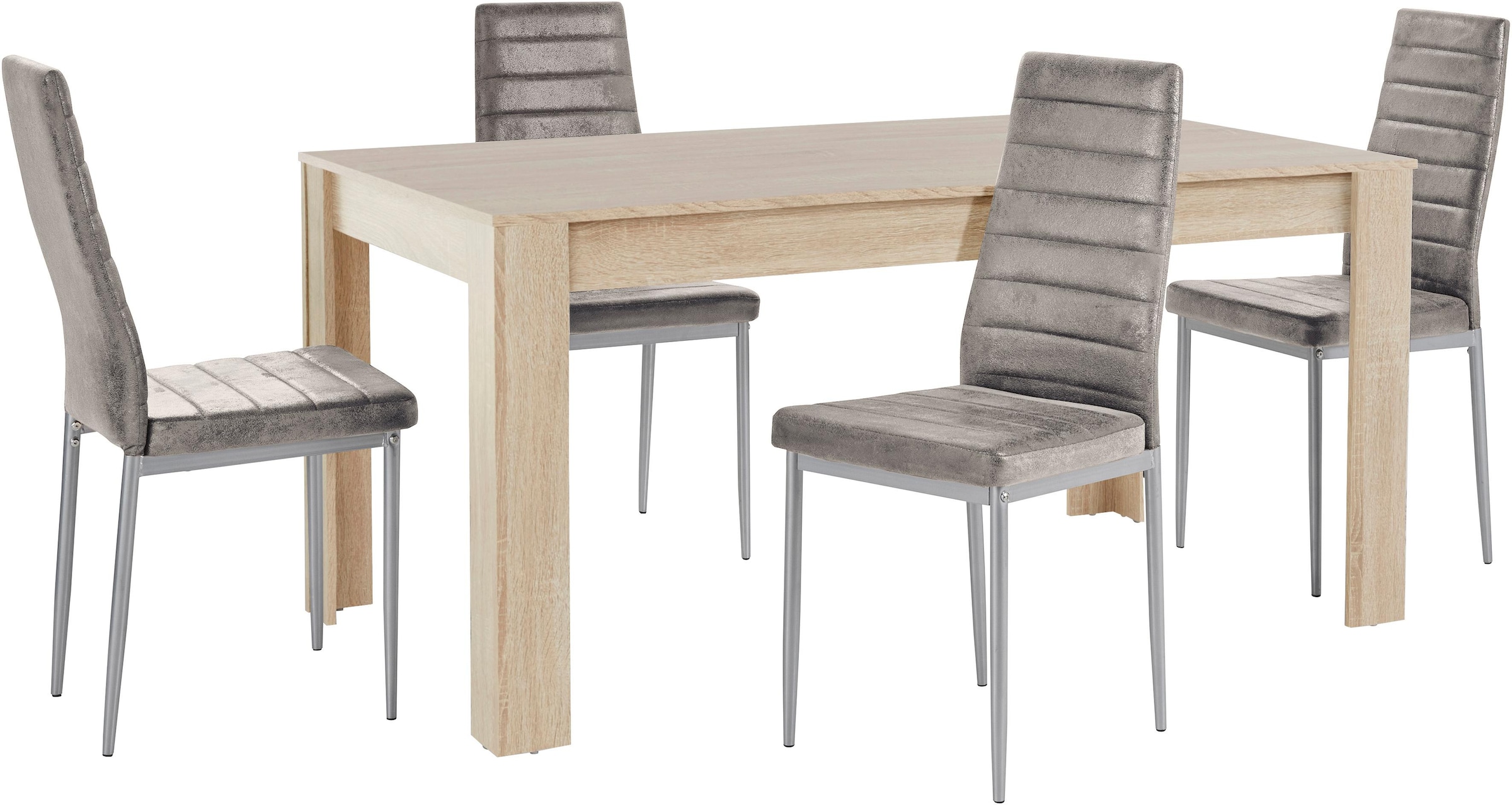 INOSIGN Essgruppe »Lynn160/Kate«, (Set, 5 tlg.), Tisch mit 4 Stühlen, Belastbarkeit 120 KG