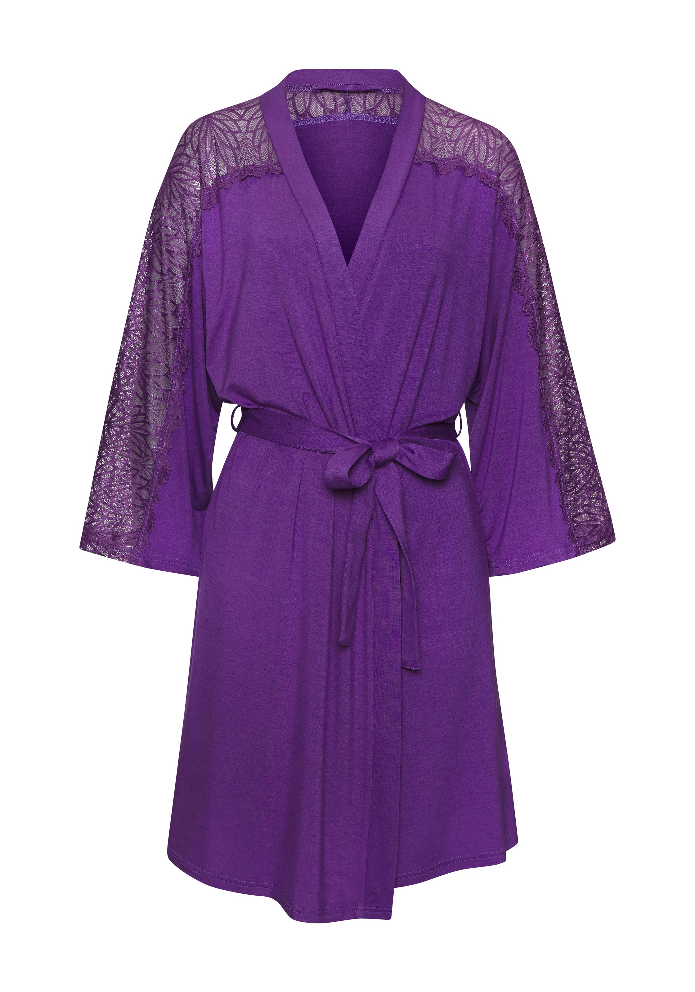 LASCANA Kimono, (1 St.), mit Spitzeneinsatz