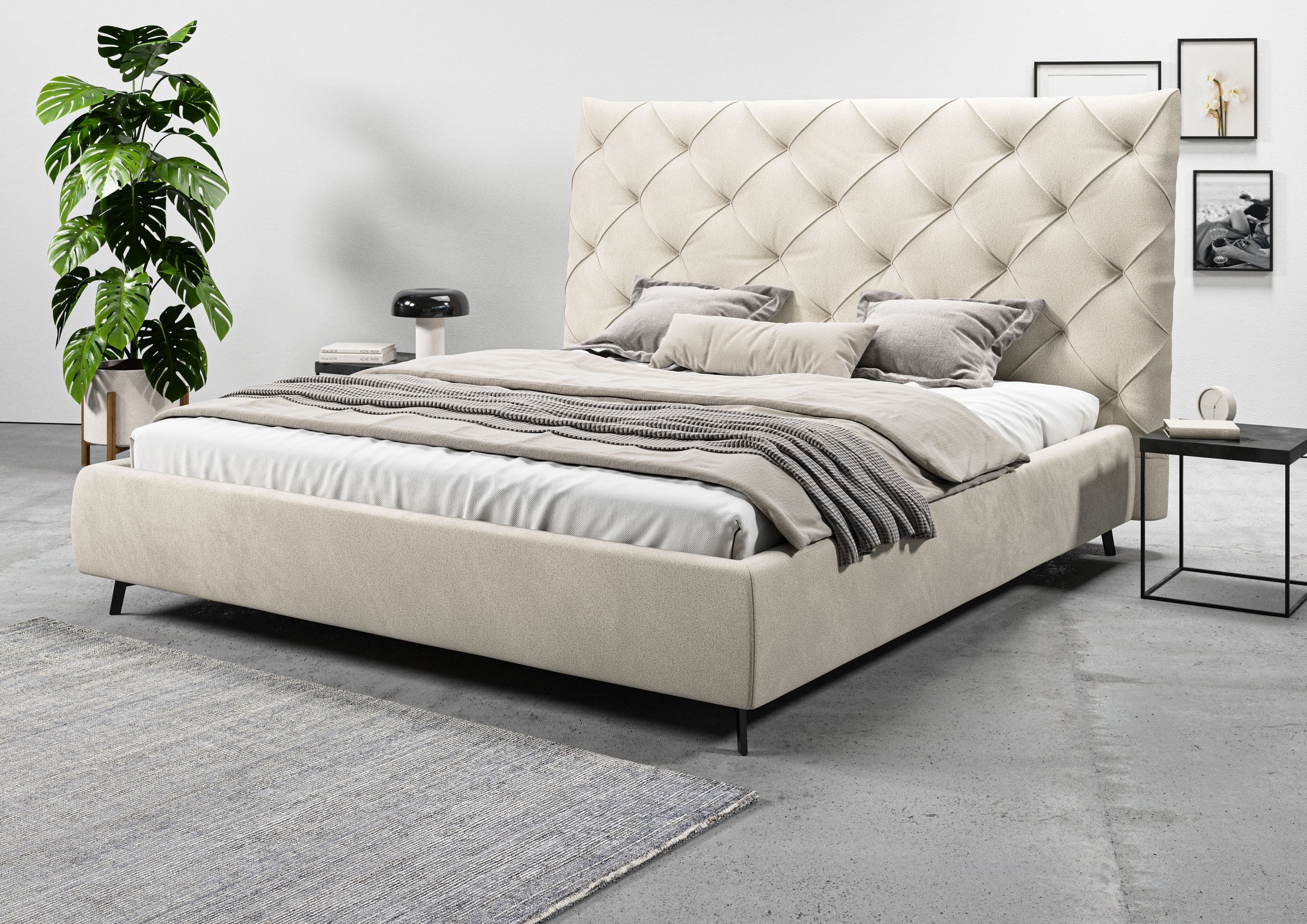 Home affaire Polsterbett "Maxime, in 4 Breiten bis 200cm, auch in Leder" Ko günstig online kaufen