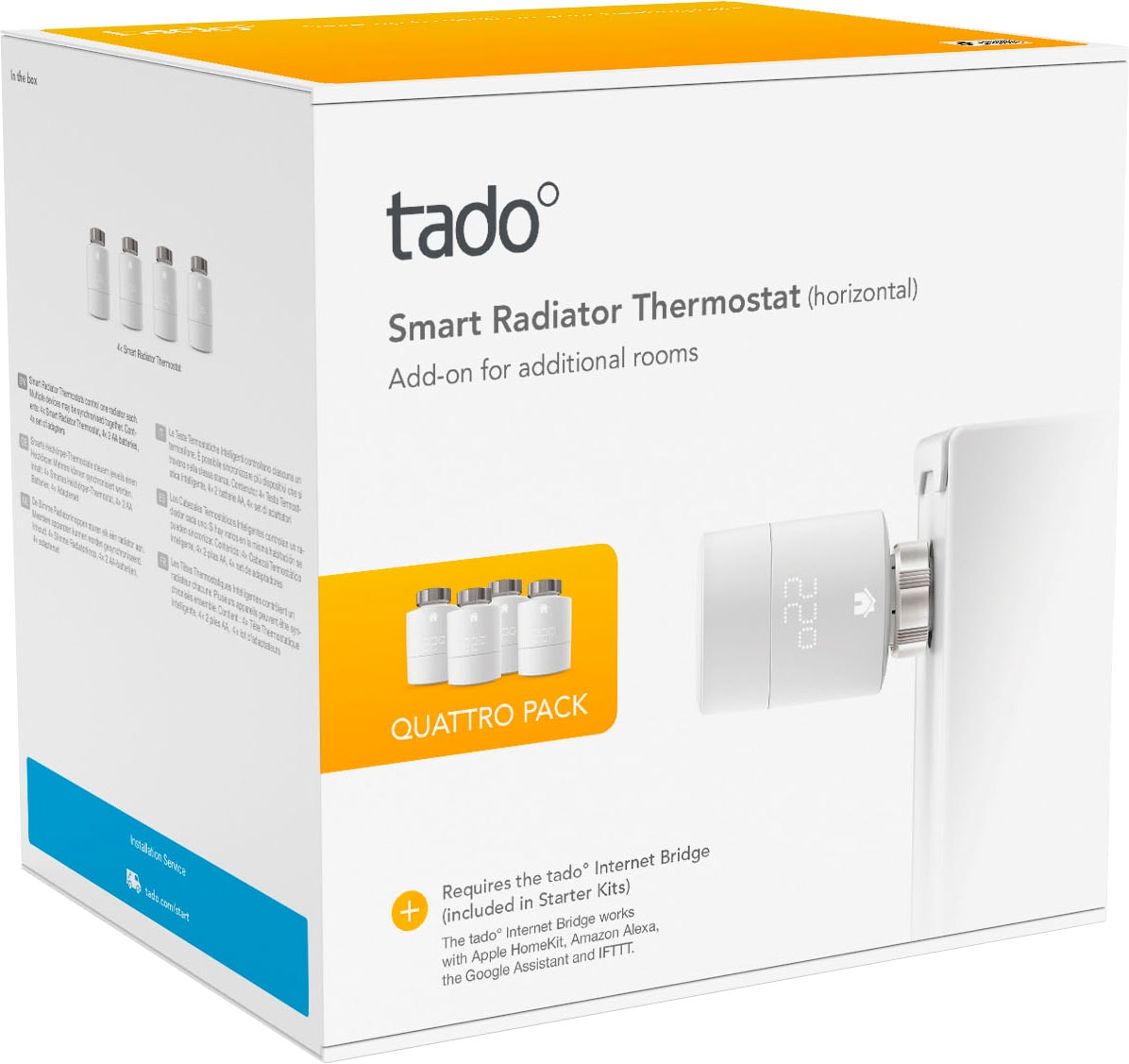 Tado Heizkörperthermostat »Smartes Heizkörper-Thermostat - Quattro Pack, zur Einzelraumsteuerung«