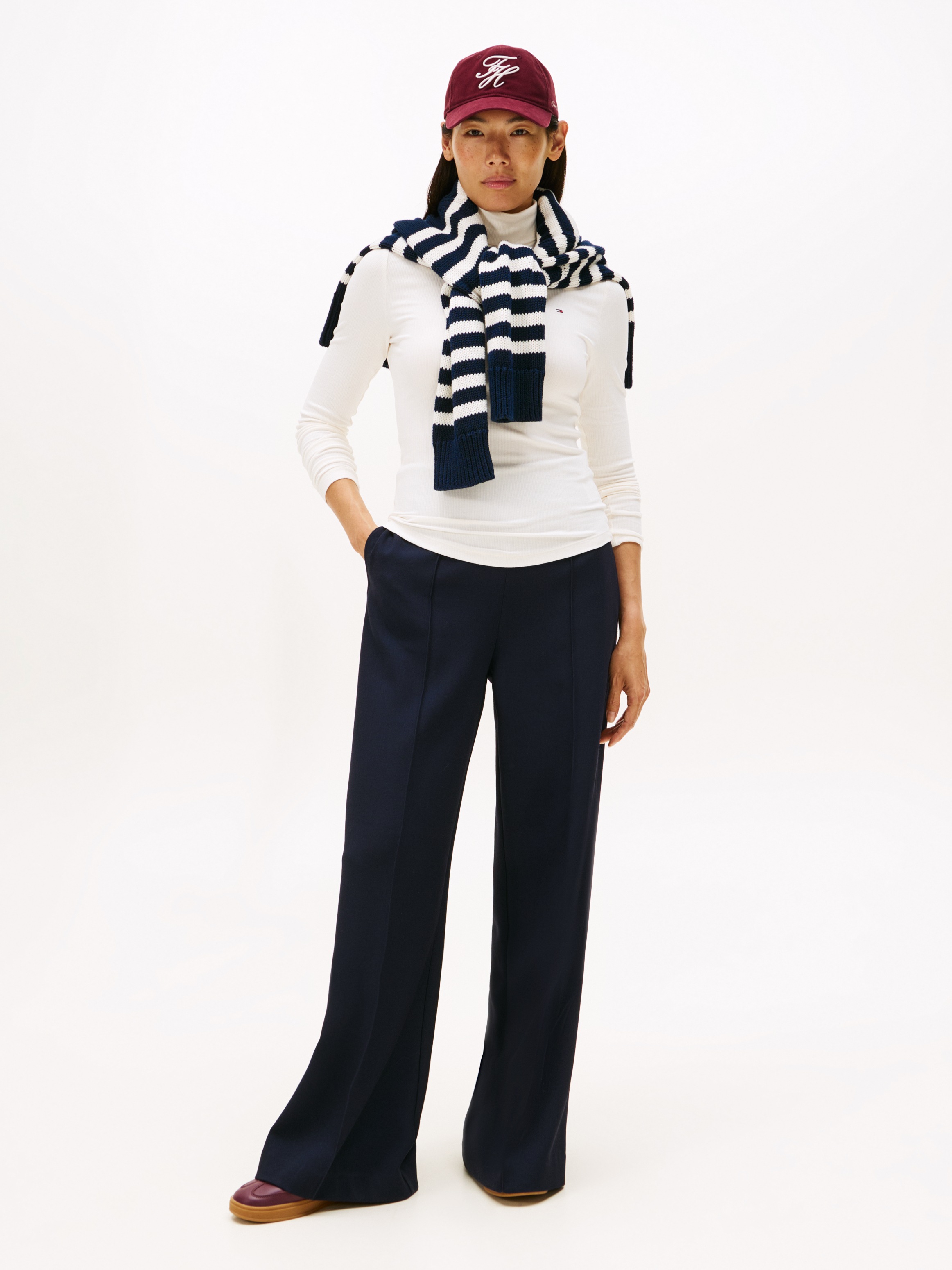 Thumbnail - Tommy Hilfiger Langarmshirt "SLIM 5X2 RIB ROLL-NK LS" in gerippter Struktur