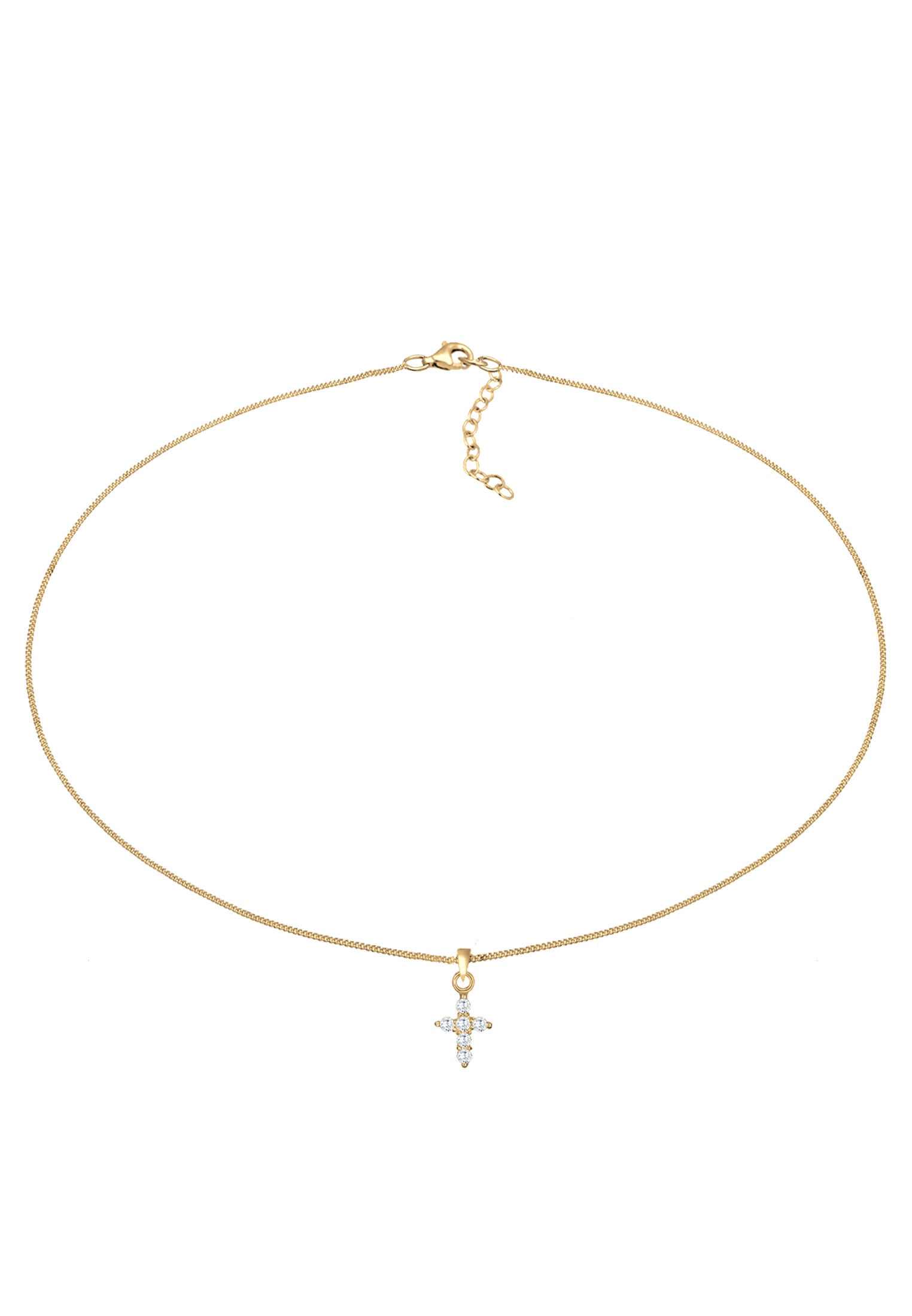 Elli Collier »Choker Kreuz Religion Zirkonia 925 Silber«