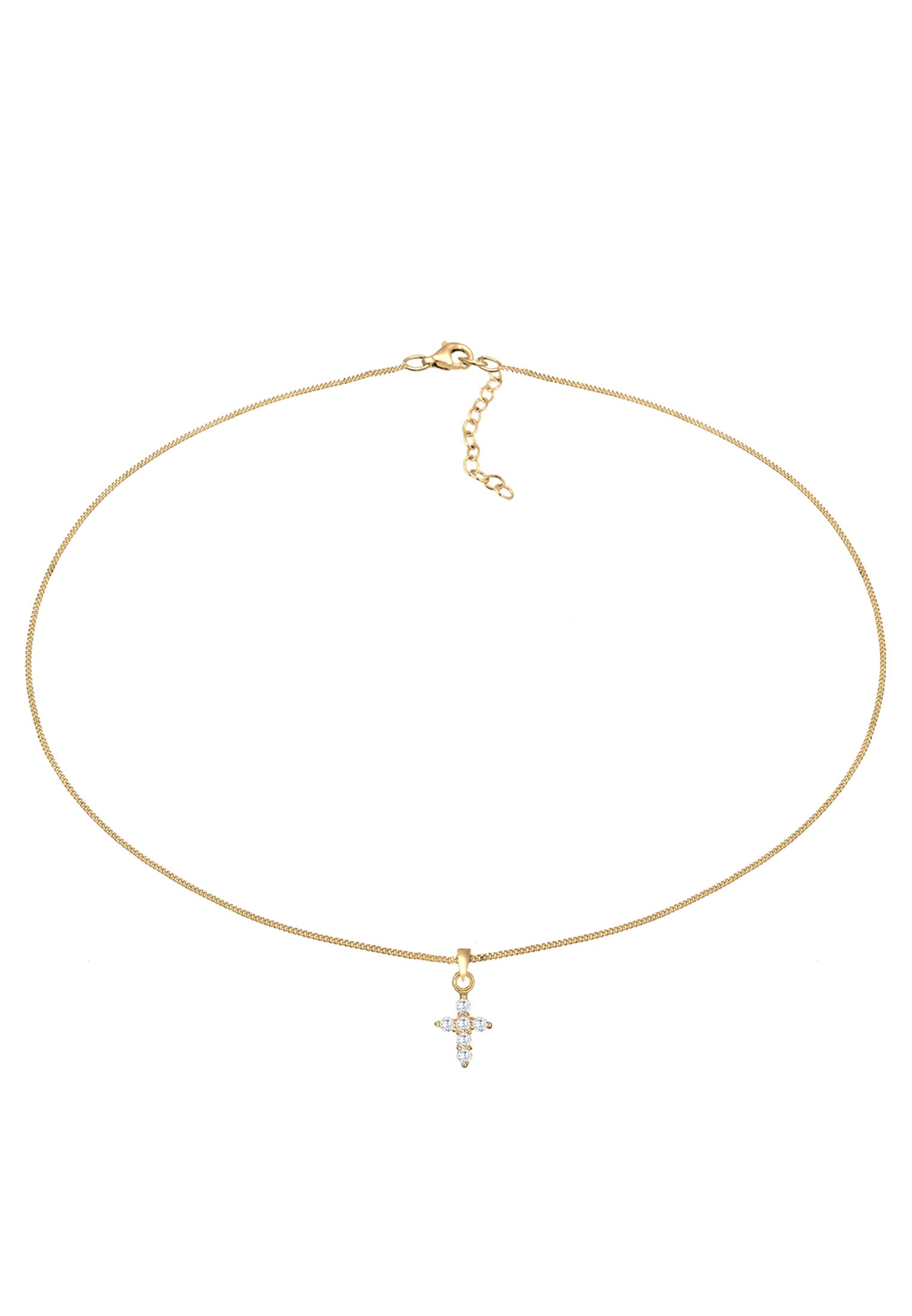 Elli Collier »Choker Kreuz Religion Zirkonia 925 Silber«