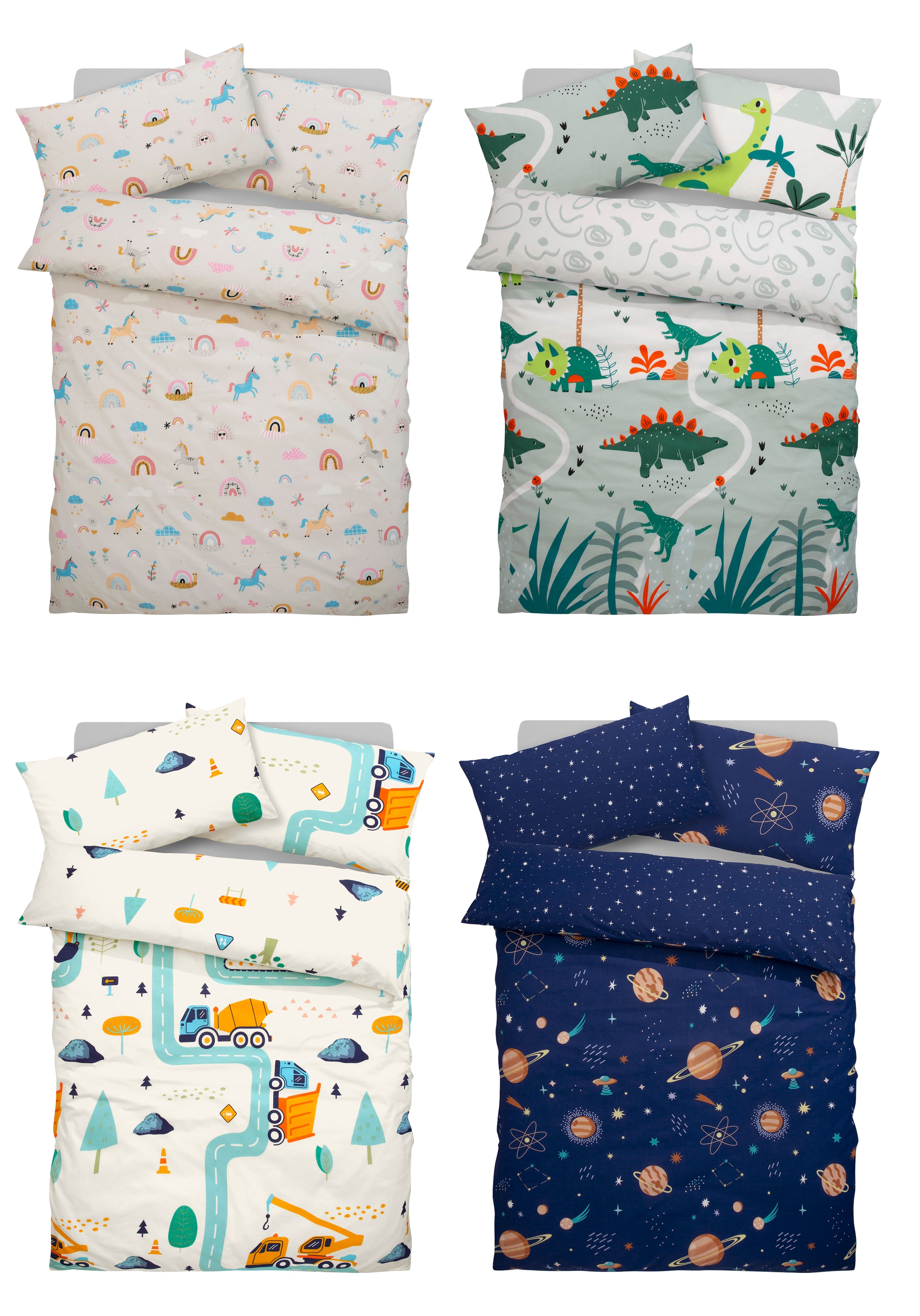 Kinderbettwäsche »CUDDLEE«, (2 tlg.), in vielen Designs verfügbar:...