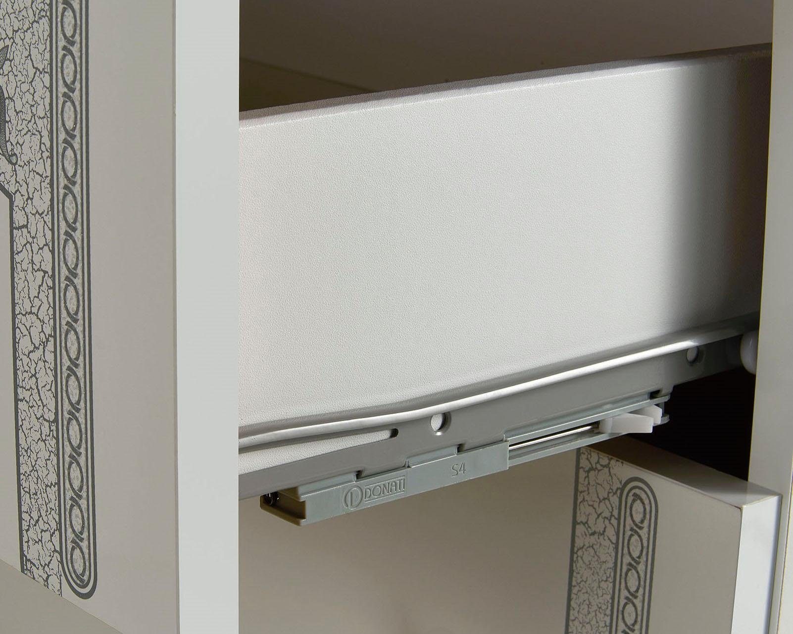 INOSIGN Nachtkommode »Greta, aus FSC-zertifiziertem Holzwerkstoff mit Dekor im Klassikstil«, (Maße (B/T/H): 50/38,5/49 cm), mit 2 Schubladen, soft-close-Funktion, Made in Italy