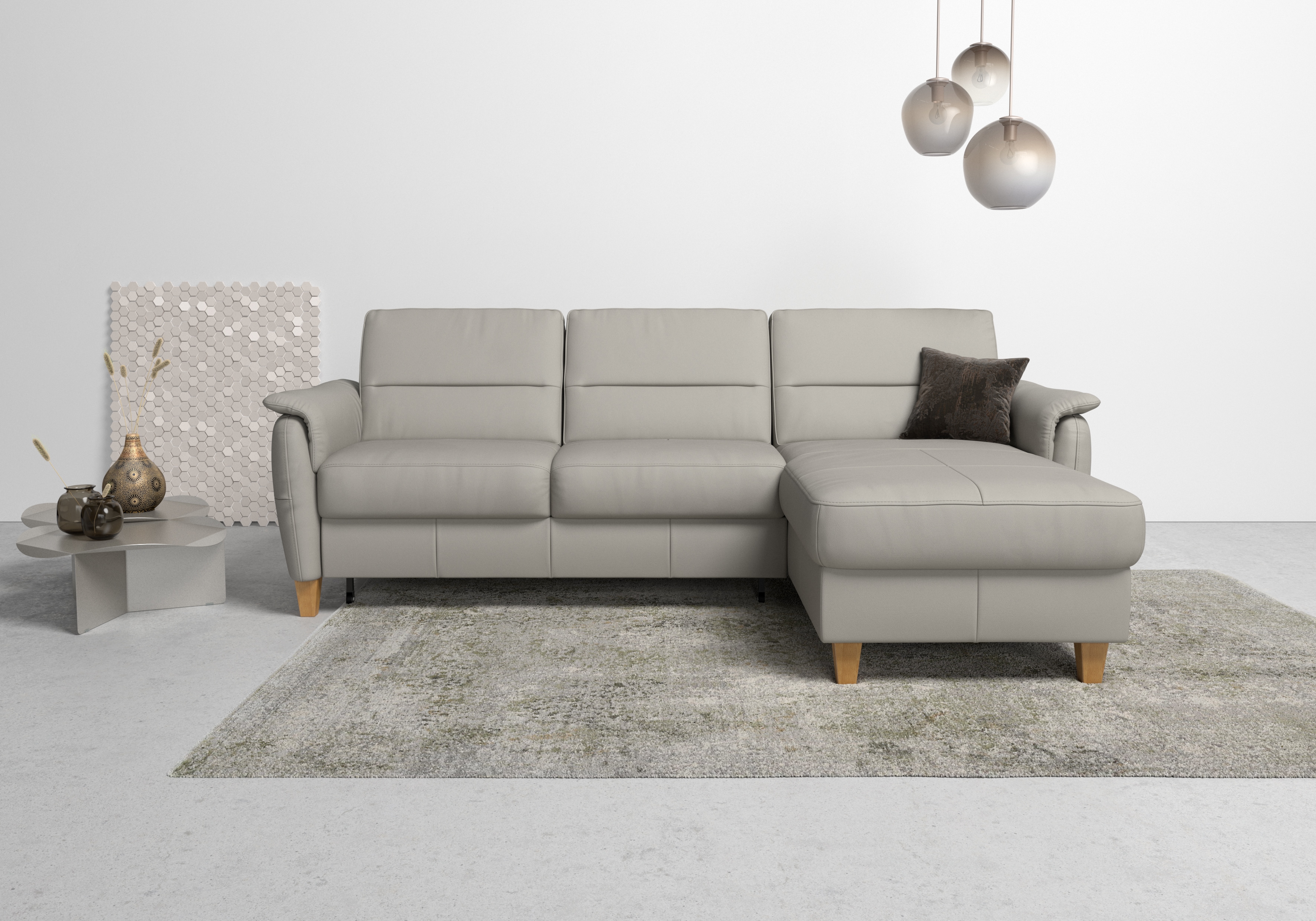 Home affaire Ecksofa "Palmera L-Form, B: 244 cm - OTTO. Verlässliche Qualität." optional Schlaffunktion & Bettkasten, Federkern