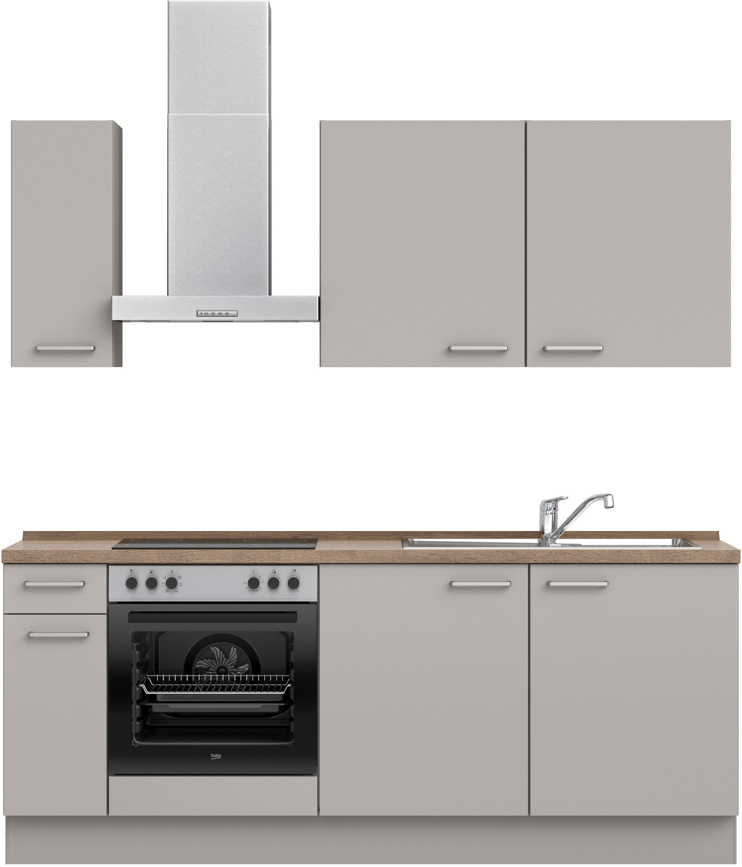 nobilia Küchenzeile ""Touch I"" vormontiert, Ausrichtung wählbar, Breite 21 günstig online kaufen