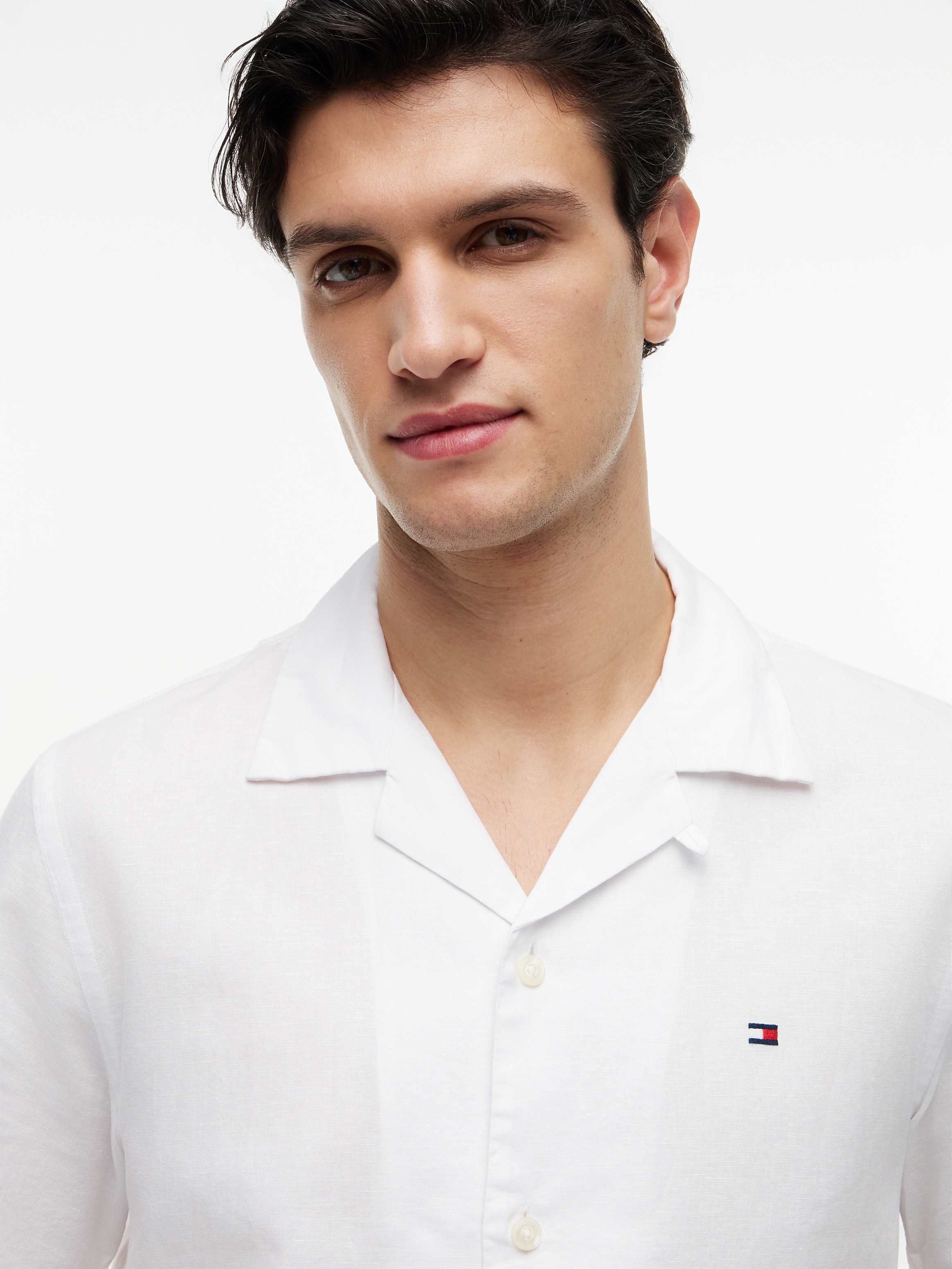 Tommy Hilfiger Kurzarmhemd »LINEN BLEND SOLID SS RF SHT«