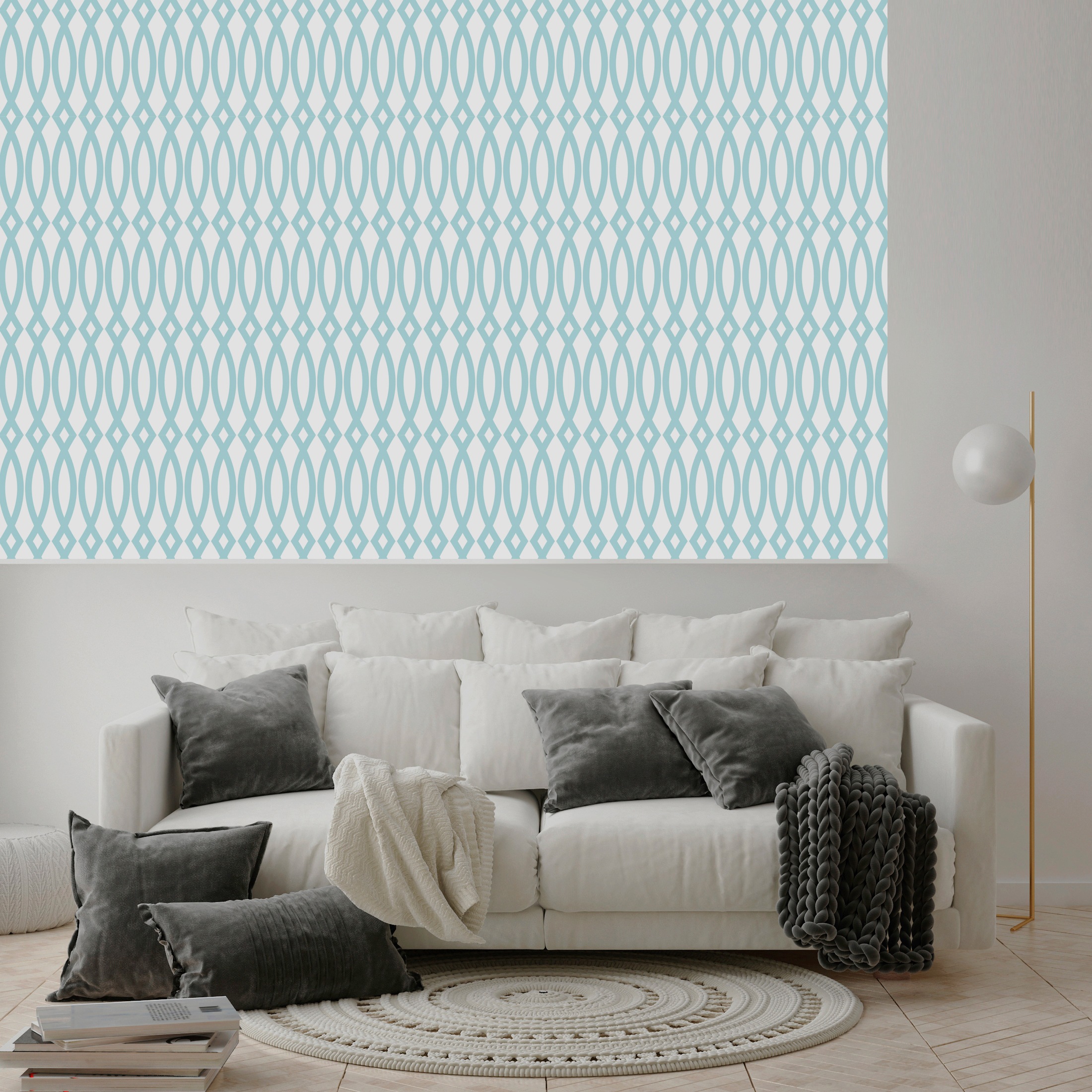 queence Vinyltapete »Helge«, gemustert-Farbverlauf-bedruckt-abstrakt, 90x250cm, selbstklebend, kinderleichte Anbringung, Sticker