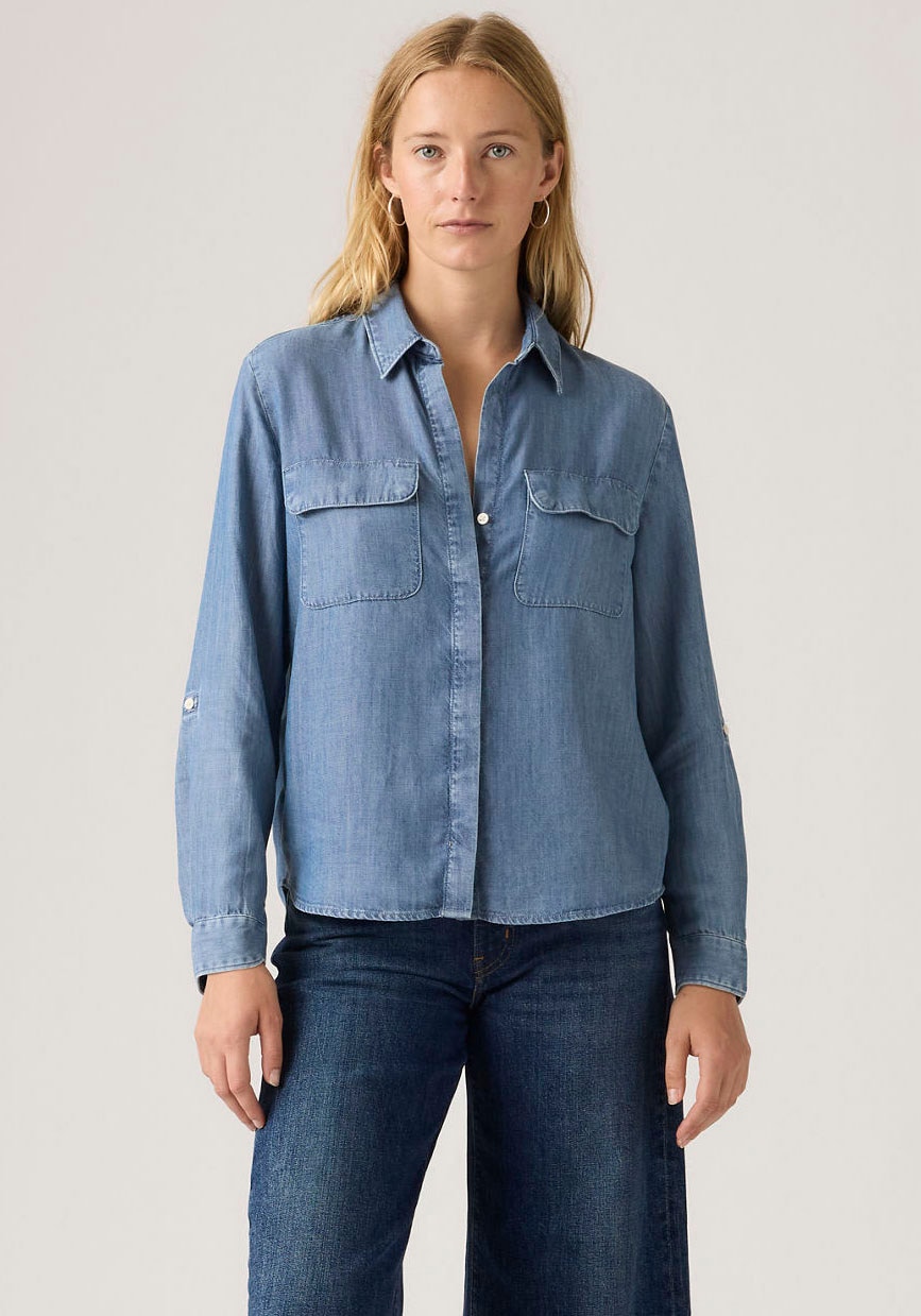 Levi's® Hemdbluse Krempelärmel mit Riegel