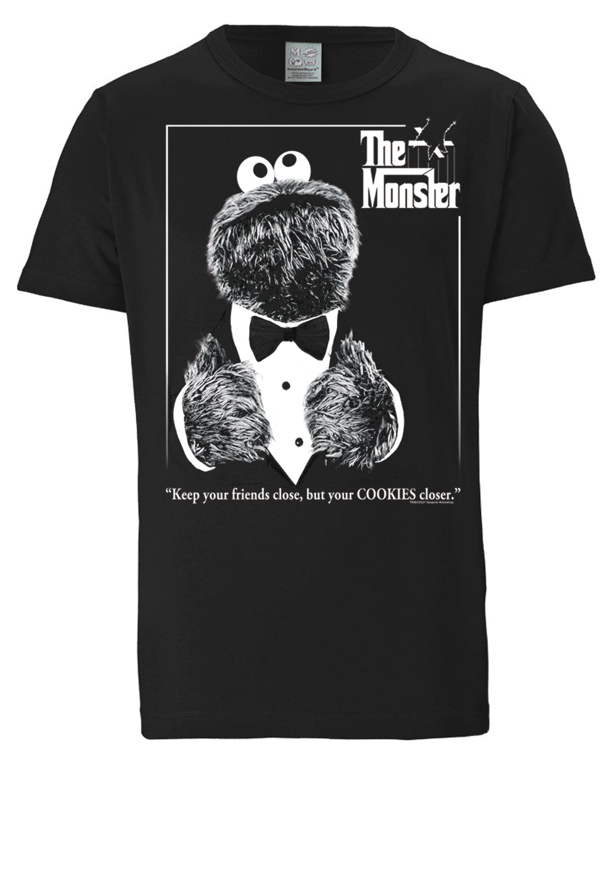 LOGOSHIRT T-Shirt »Sesamstrasse - Krümelmonster Pate«, mit lizenziertem Print