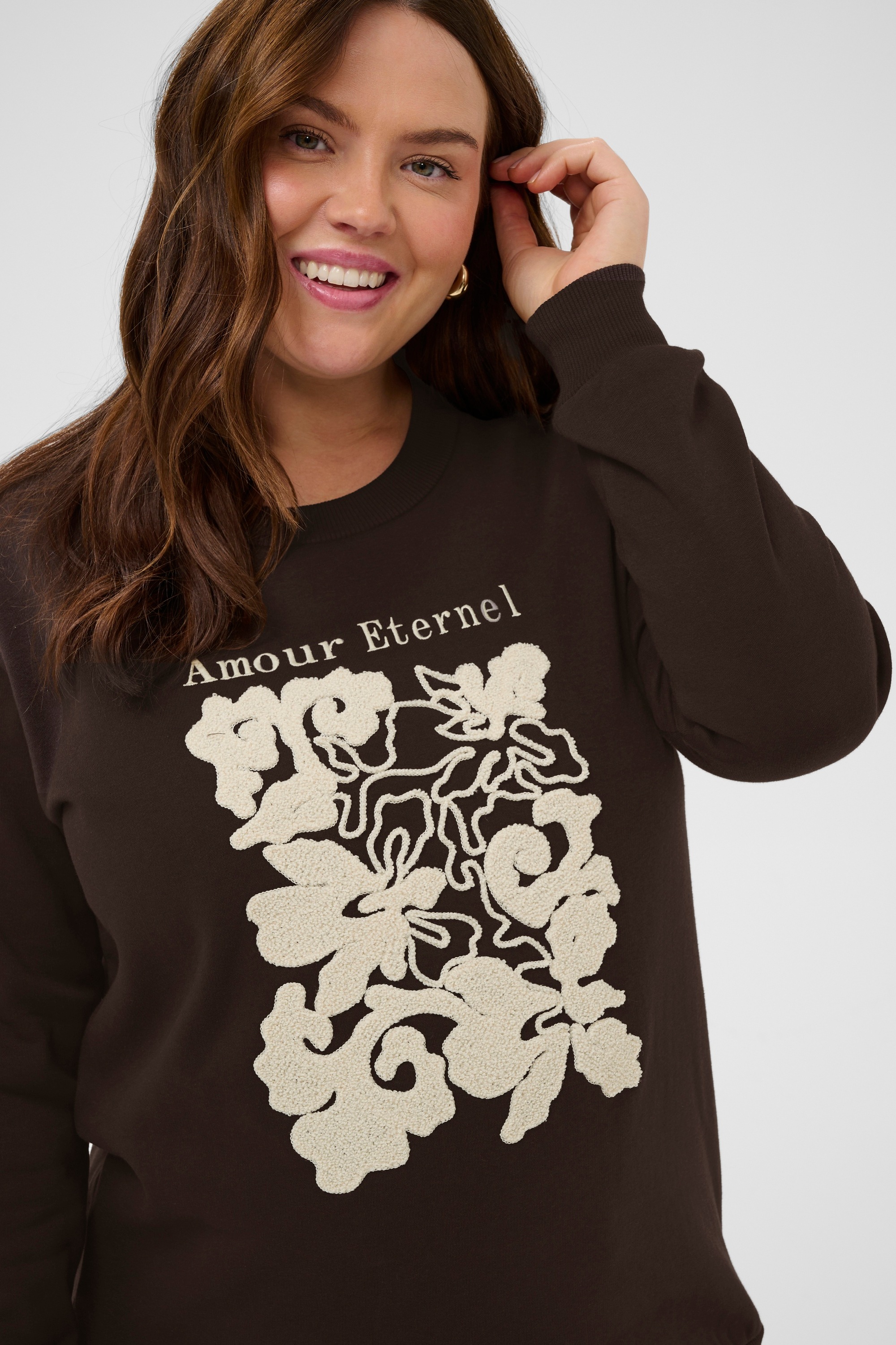 KAFFE Curve Strickpullover »Damen Sweatshirt KCroselda«