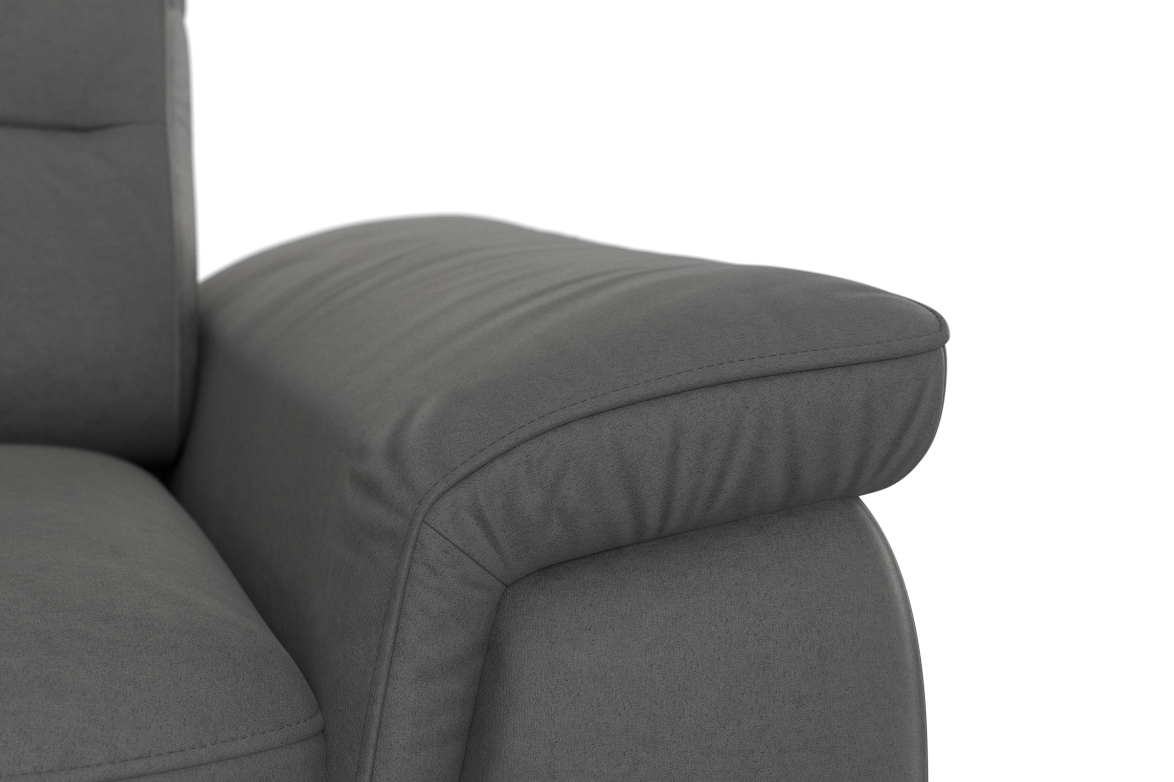 sit&more Ecksofa »Sinatra L-Form«, optinal mit Kopfteilverstellung und Armteilfunktion, Metallfüße
