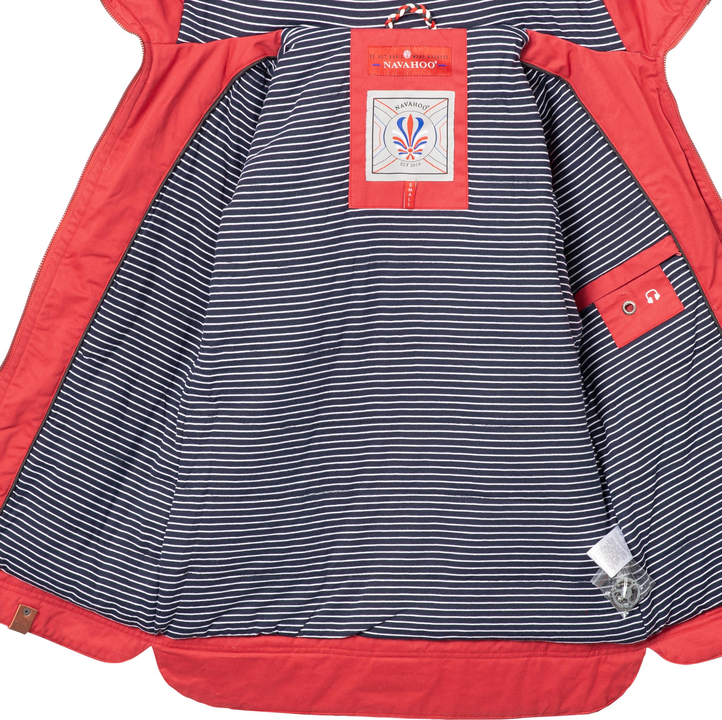 Navahoo Outdoorjacke »Wekoo«, mit Kapuze, moderner Damen Übergangsparka aus Baumwolle mit Kapuze