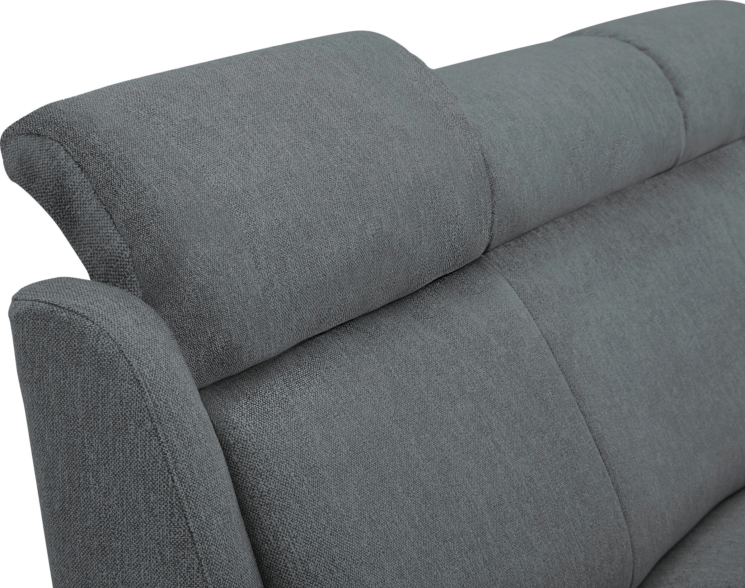 VILLA BECK Ecksofa »Varese L-Form«, (2 St.), Kopfteilverstellung, wahlweise mit Sitzvorzug, in Sitzhöhe 49 cm