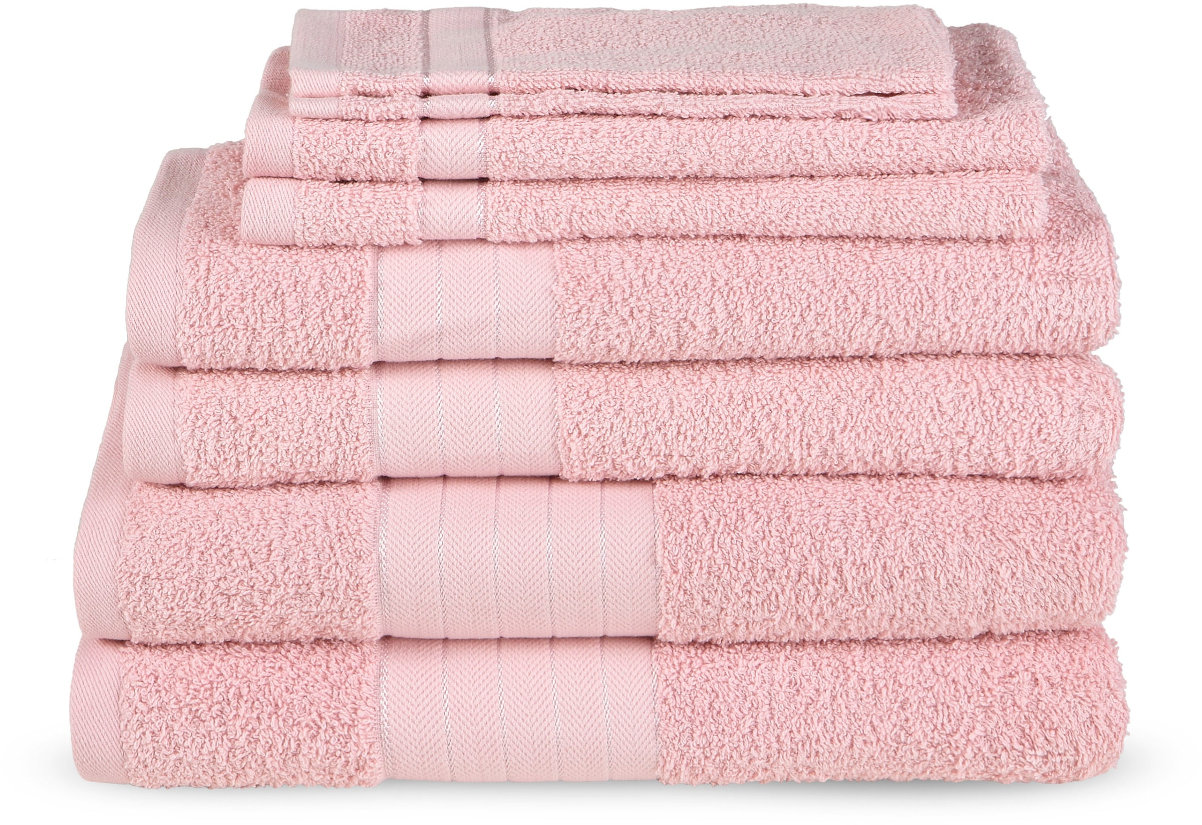 good morning Handtuch Set "Uni" Baumwolle, Walkfrottee, Bordüre, 500 GSM,Ei günstig online kaufen