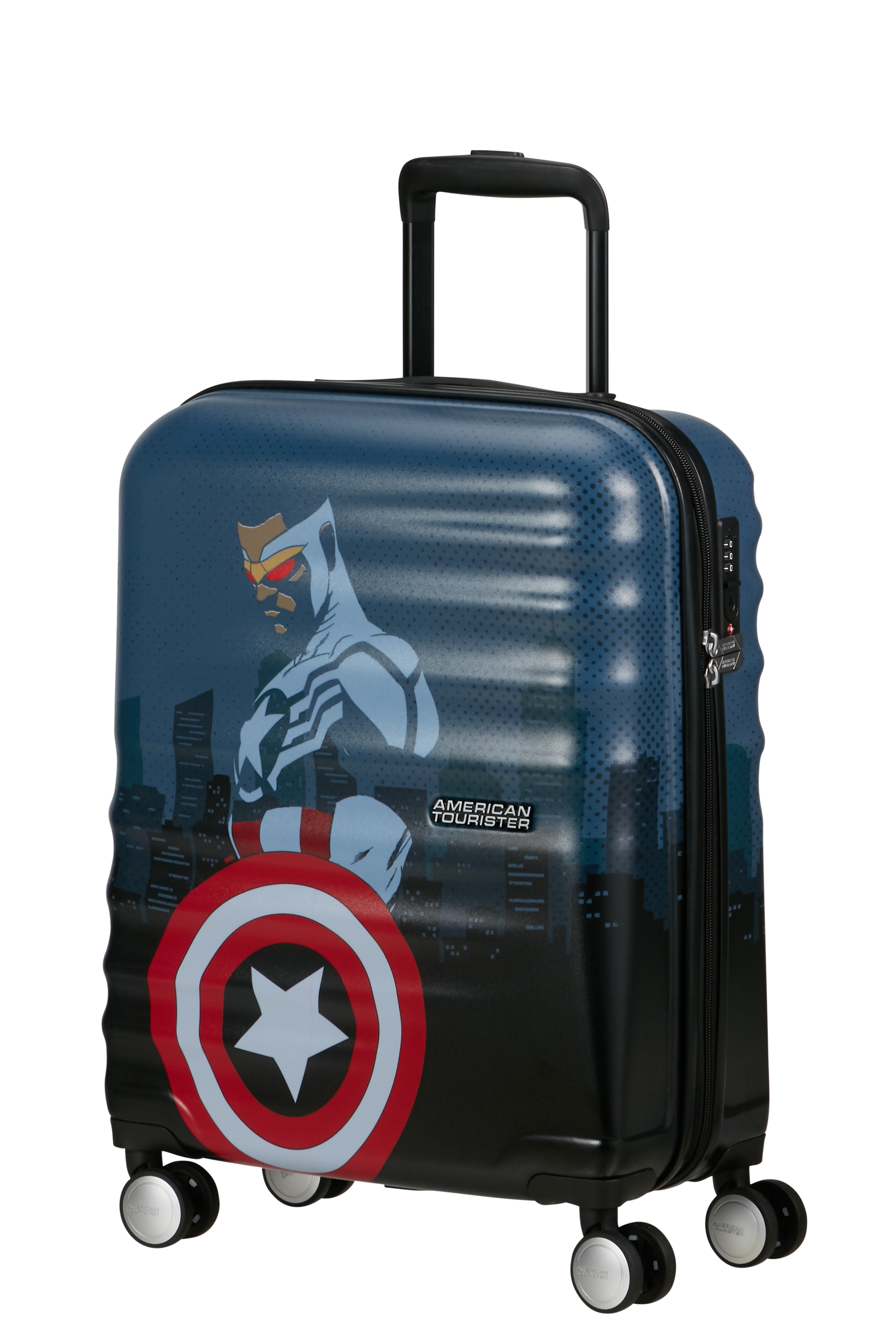 Kinder Hartschalen-Trolley "WAVEBREAKER DISNEY, verschiedene Motive", AMERICAN TOURISTERcaptain america city, ABS, Koffer, Reisekoffer Reisegepäck