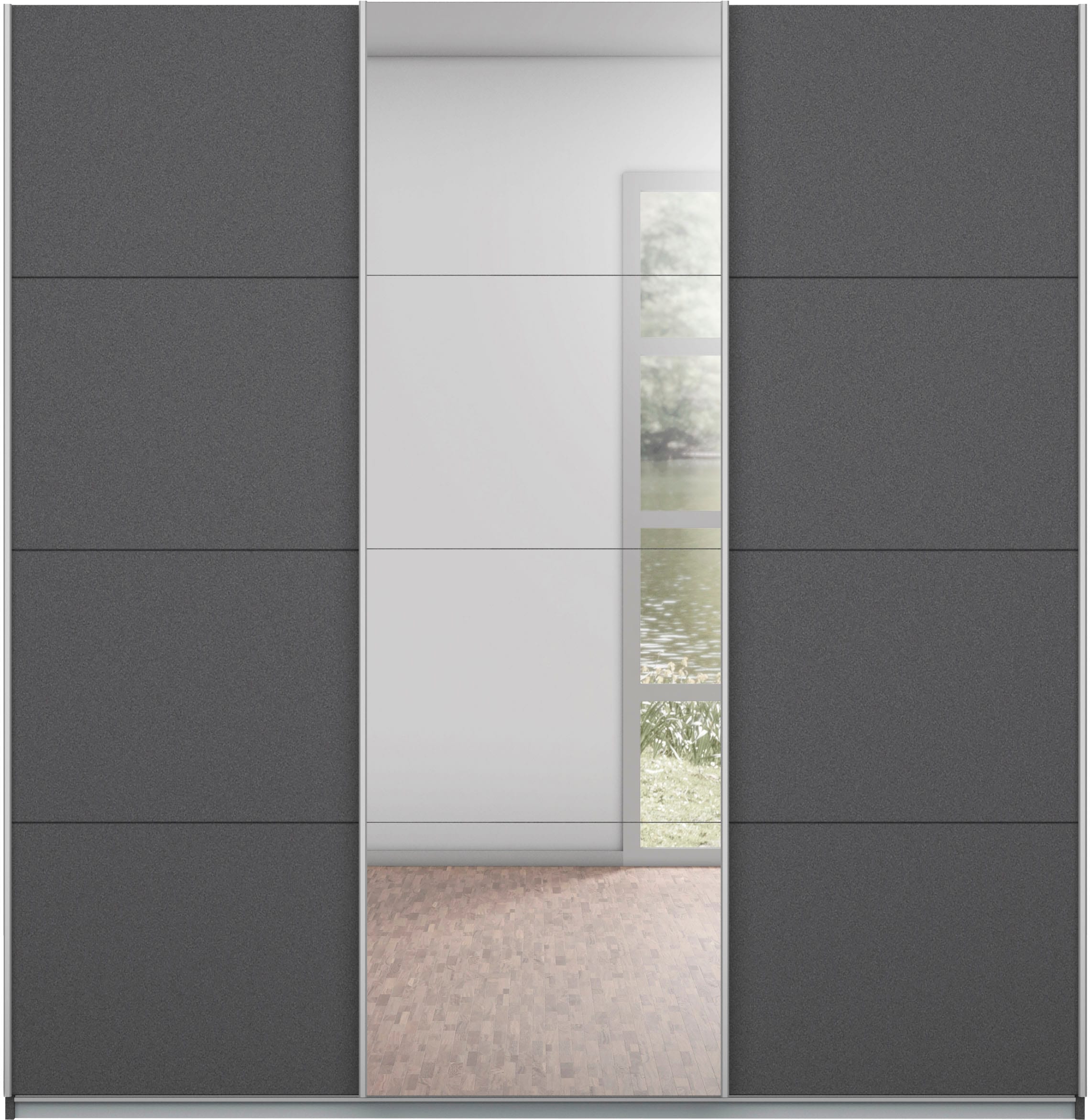 rauch Schwebetürenschrank »Kleiderschrank Schrank Garderobe KOLUNA mit Spiegel« 3 Ausstattungen BASIC/CLASSIC/PREMIUM (inkl. SOFT-CLOSE-FUNKTION),  Breiten 203/271/315/360 cm Höhen 210/229 cm MADE IN GERMANY