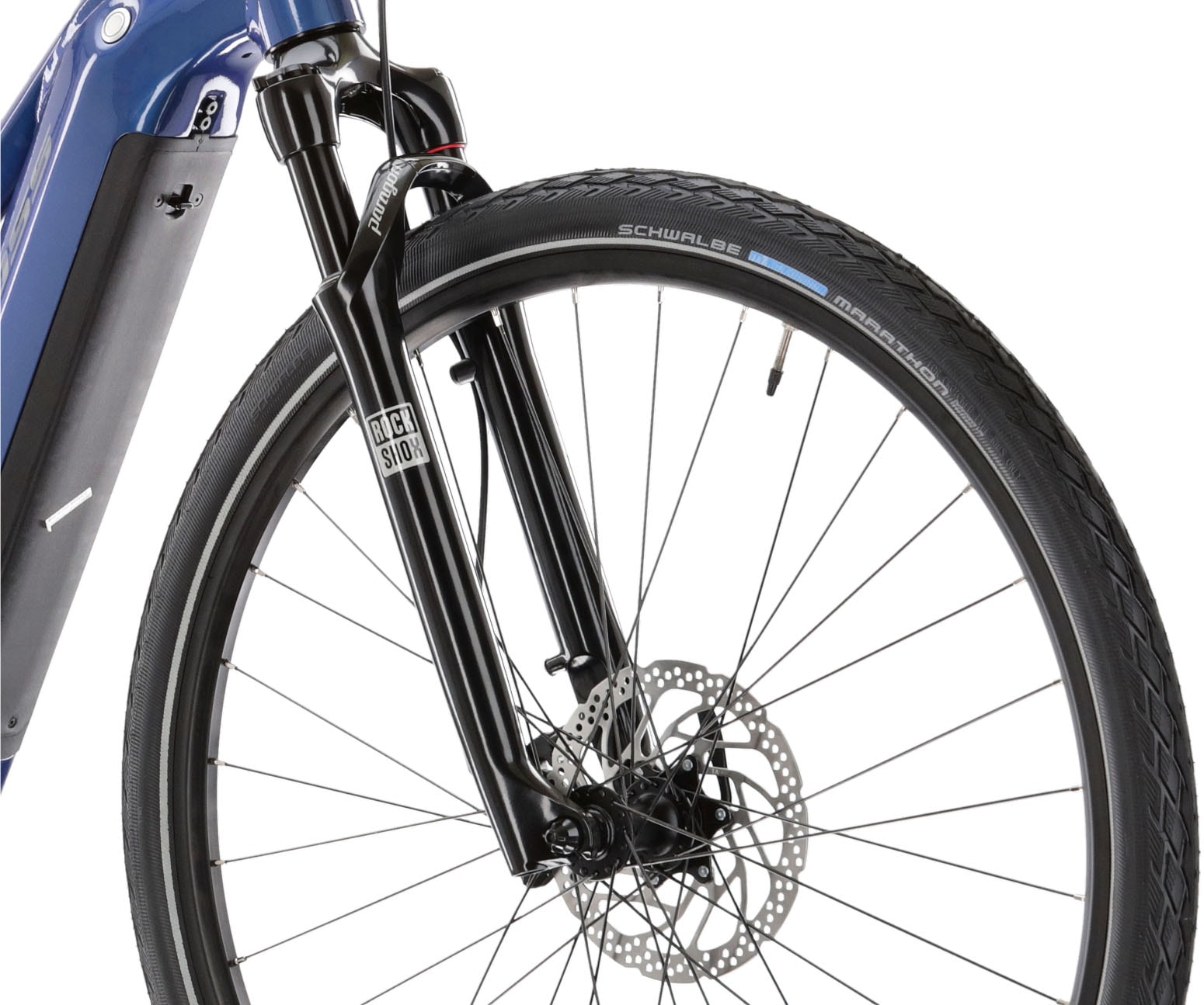 Kross E-Bike »E-Crossrad Evado Hybrid 6.0 28 Zoll blau«, 10 Gang, Shimano, DEORE XT T8000, Mittelmotor 250 W