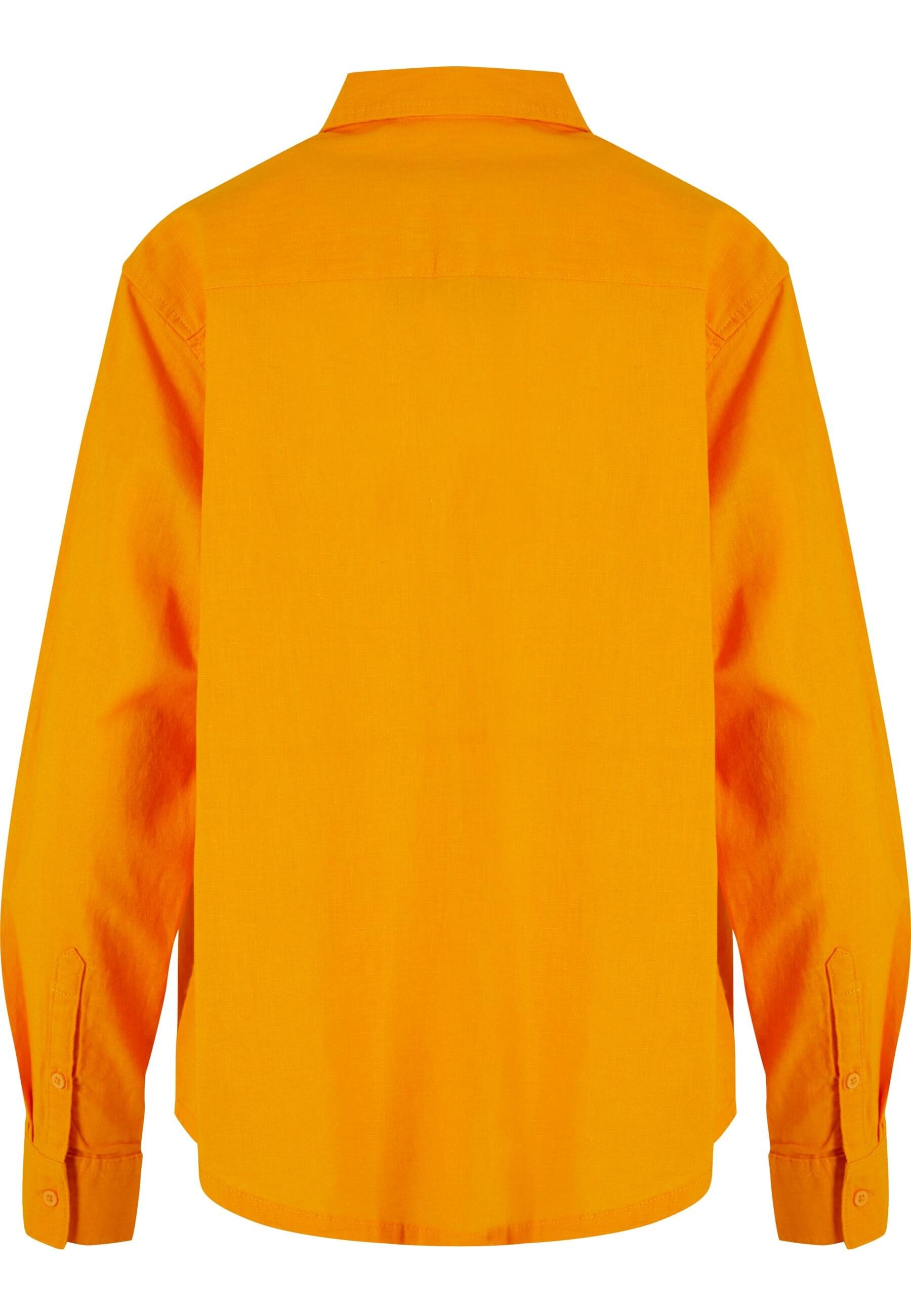 URBAN CLASSICS Langarmhemd "Urban Classics Damen Ladies Linen Mixed Oversiz günstig online kaufen