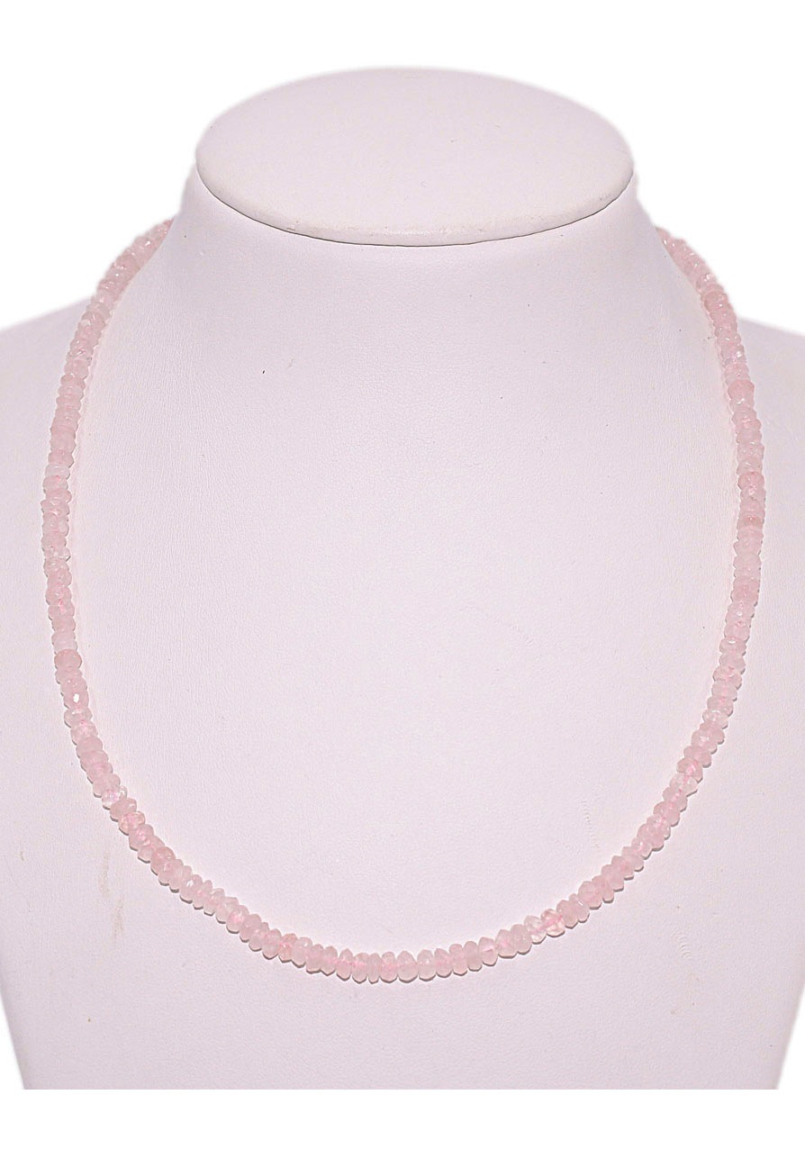 Firetti Collier »Schmuck Geschenk Halsschmuck Halskette Edelstein Farbstein Quarz«, Made in Germany - mit Rosenquarz