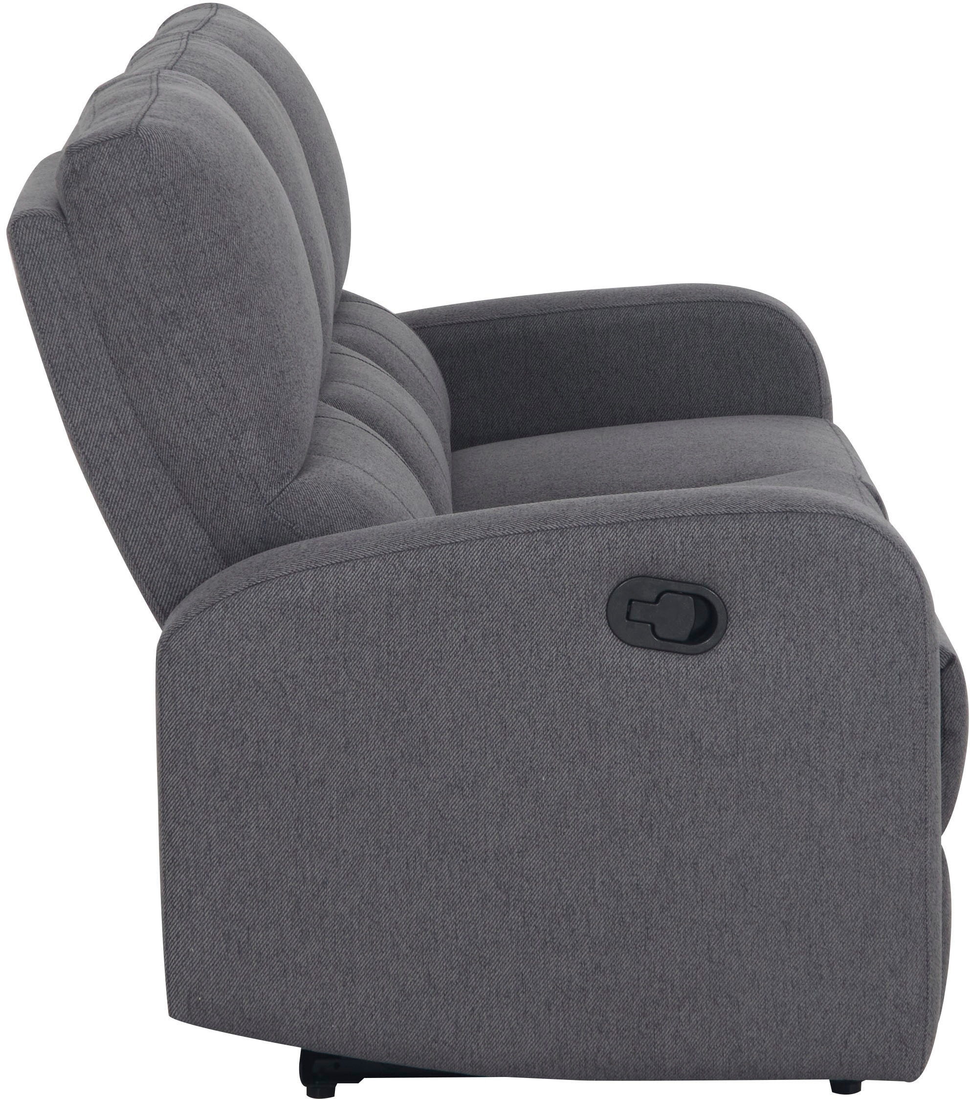 Home affaire 3-Sitzer »TOURNAY manuelle Relaxfunktion, Liegefunktion (105°-135°), Webstoff«, Reclinerfunktion in 2 Sitzen (links u. rechts)