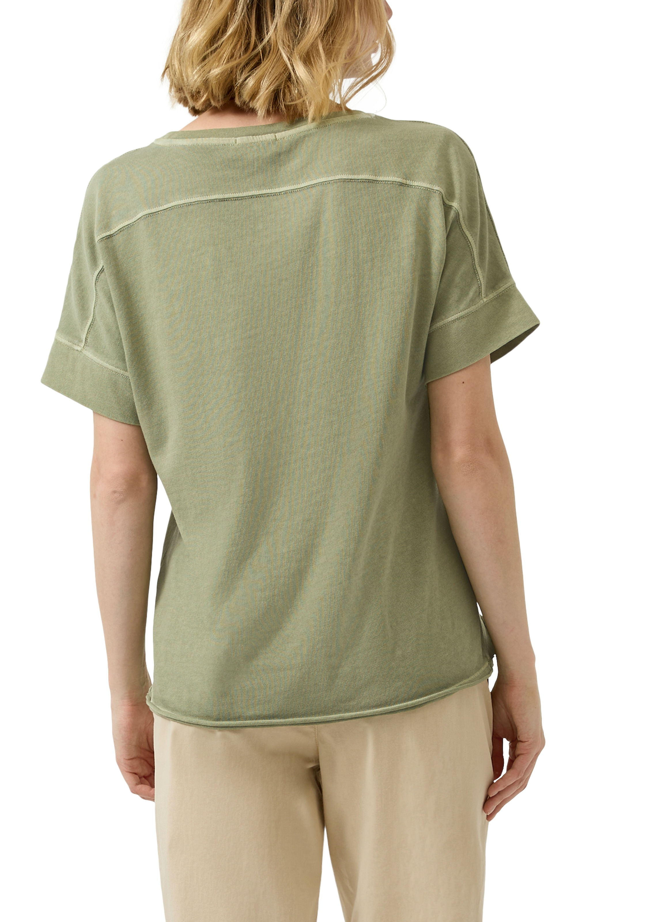 s.Oliver T-Shirt mit offenem Saum