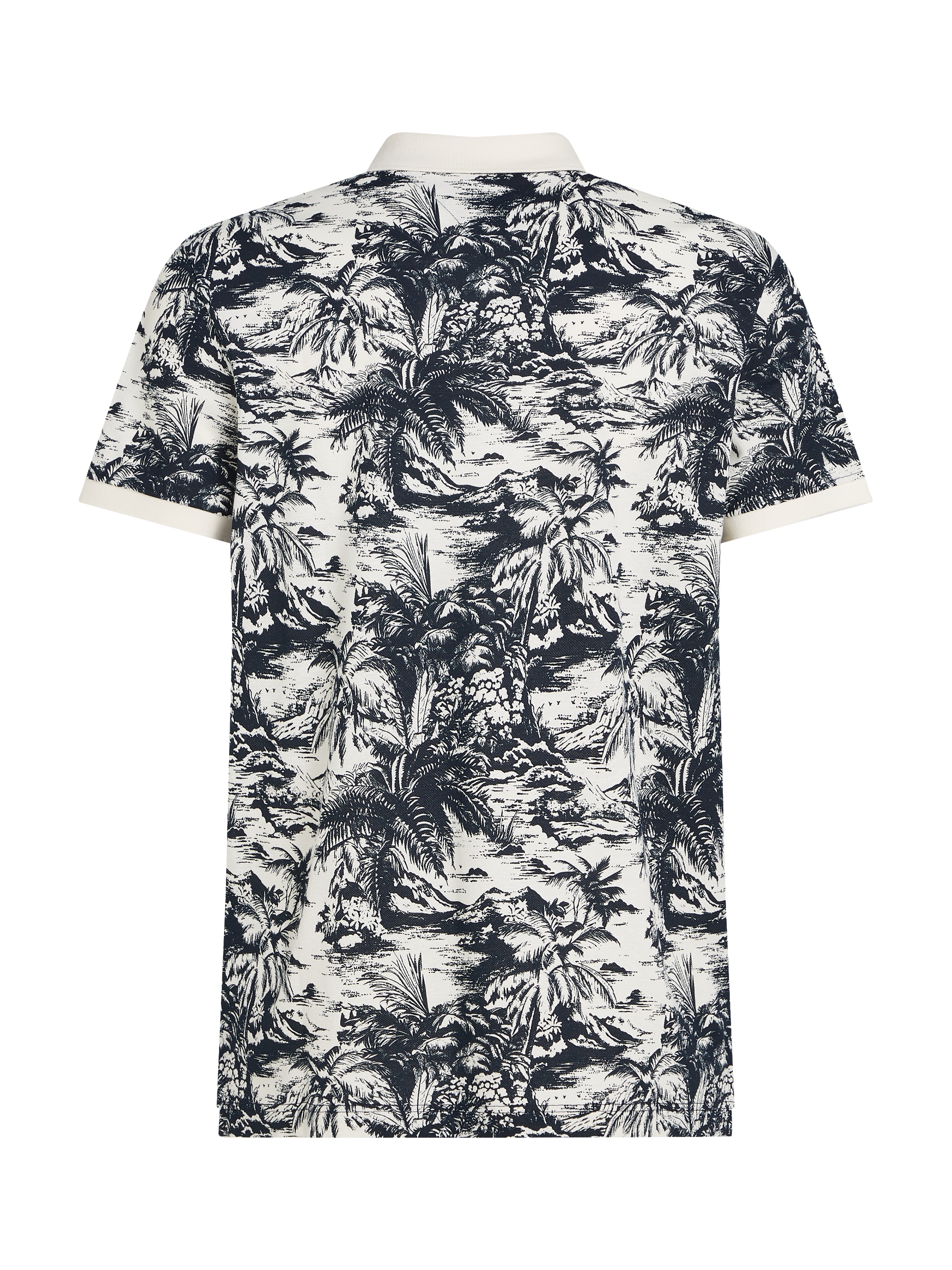 Tommy Hilfiger Poloshirt »ALL OVER PRINT LINEN REG POLO«, mit Palmenprint