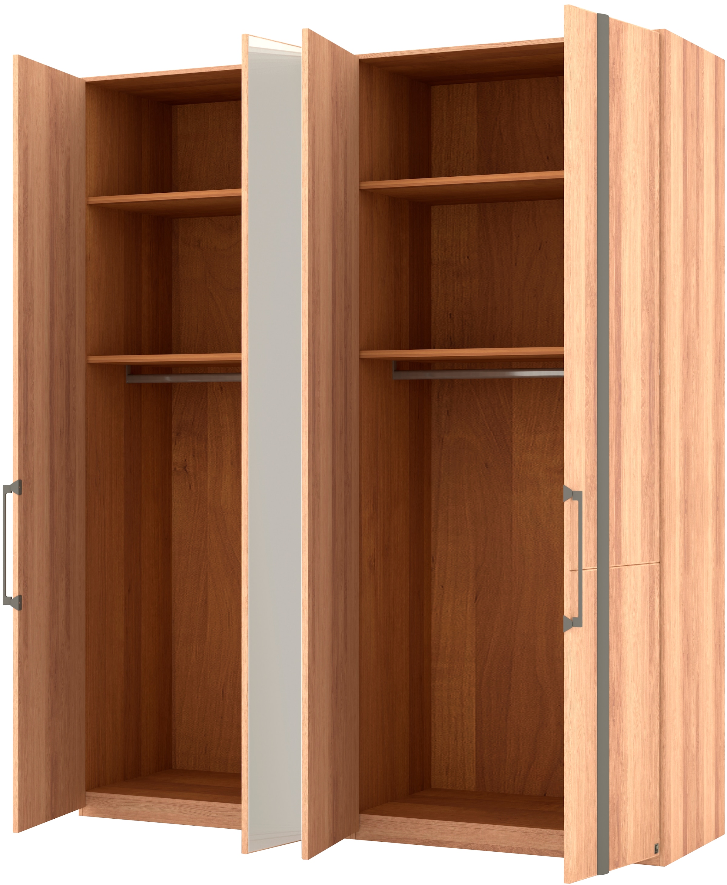 Musterring Drehtürenschrank »Sorrent, Kleiderschrank, Schrank, teilmassiv Eiche«, (mit Türdämpfern, in 5 Breiten & 2 Höhen, extra Böden, MADE IN GERMANY), Türen Eiche massiv oder als Parsol-Bronze-Spiegel, verschiedene Maße