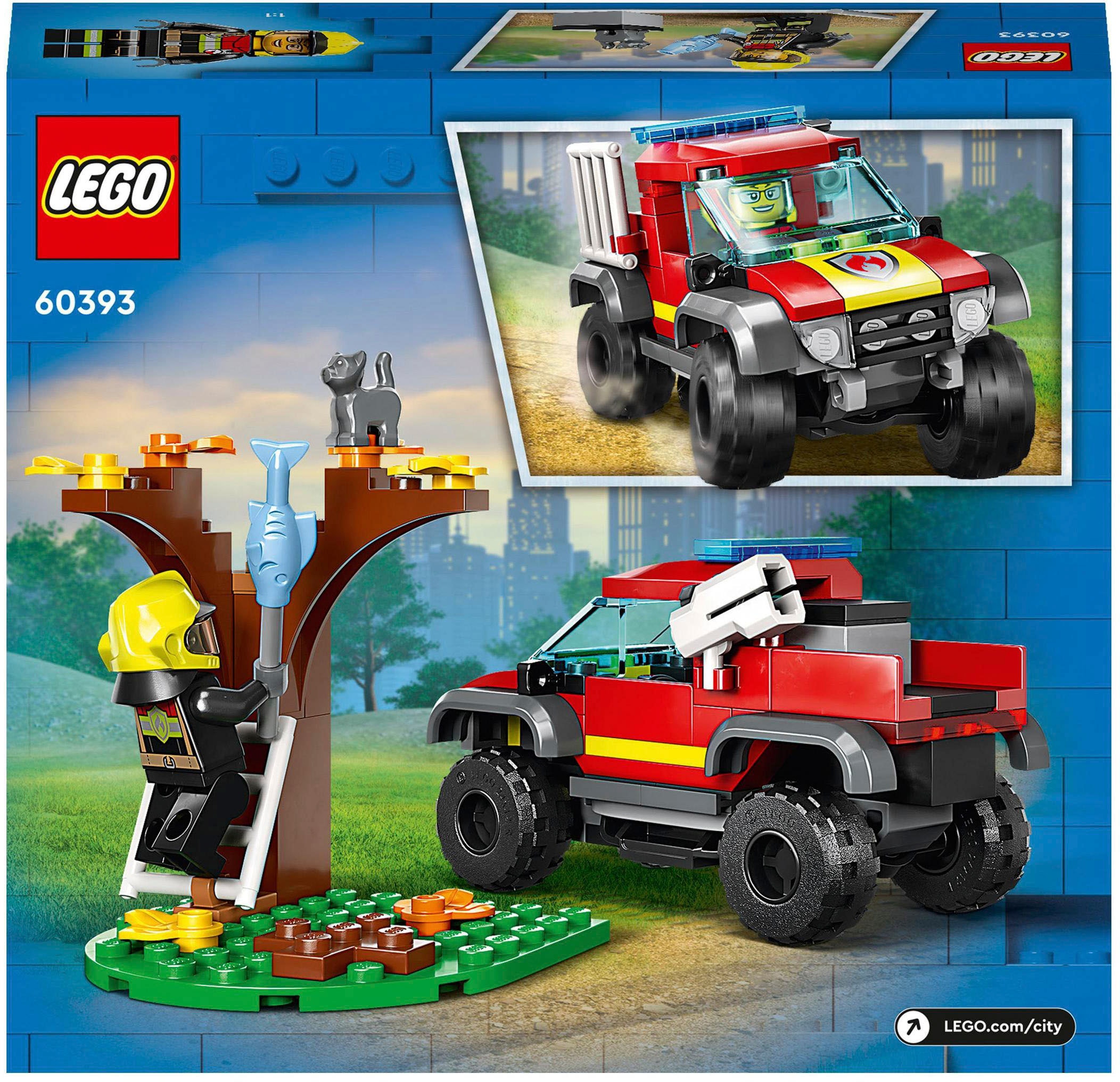 LEGO® Konstruktionsspielsteine »Feuerwehr-Pickup (60393), LEGO® City«, (97 St.), Made in Europe
