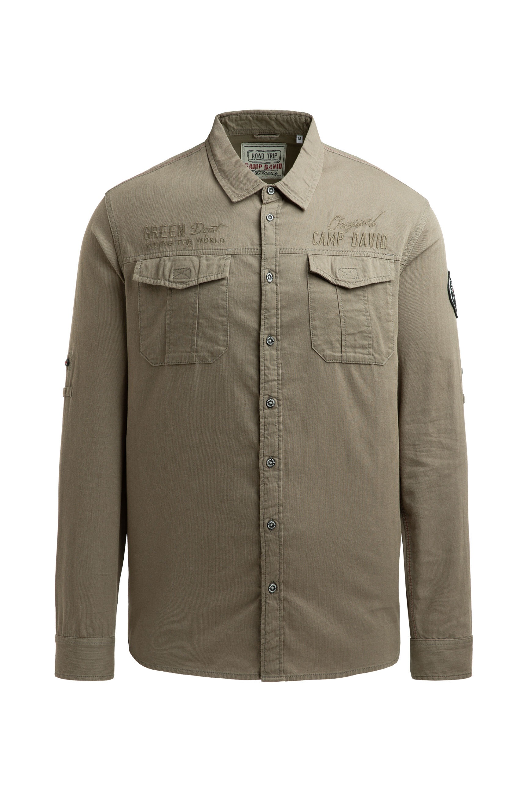 CAMP DAVID Langarmhemd mit Klappentaschen