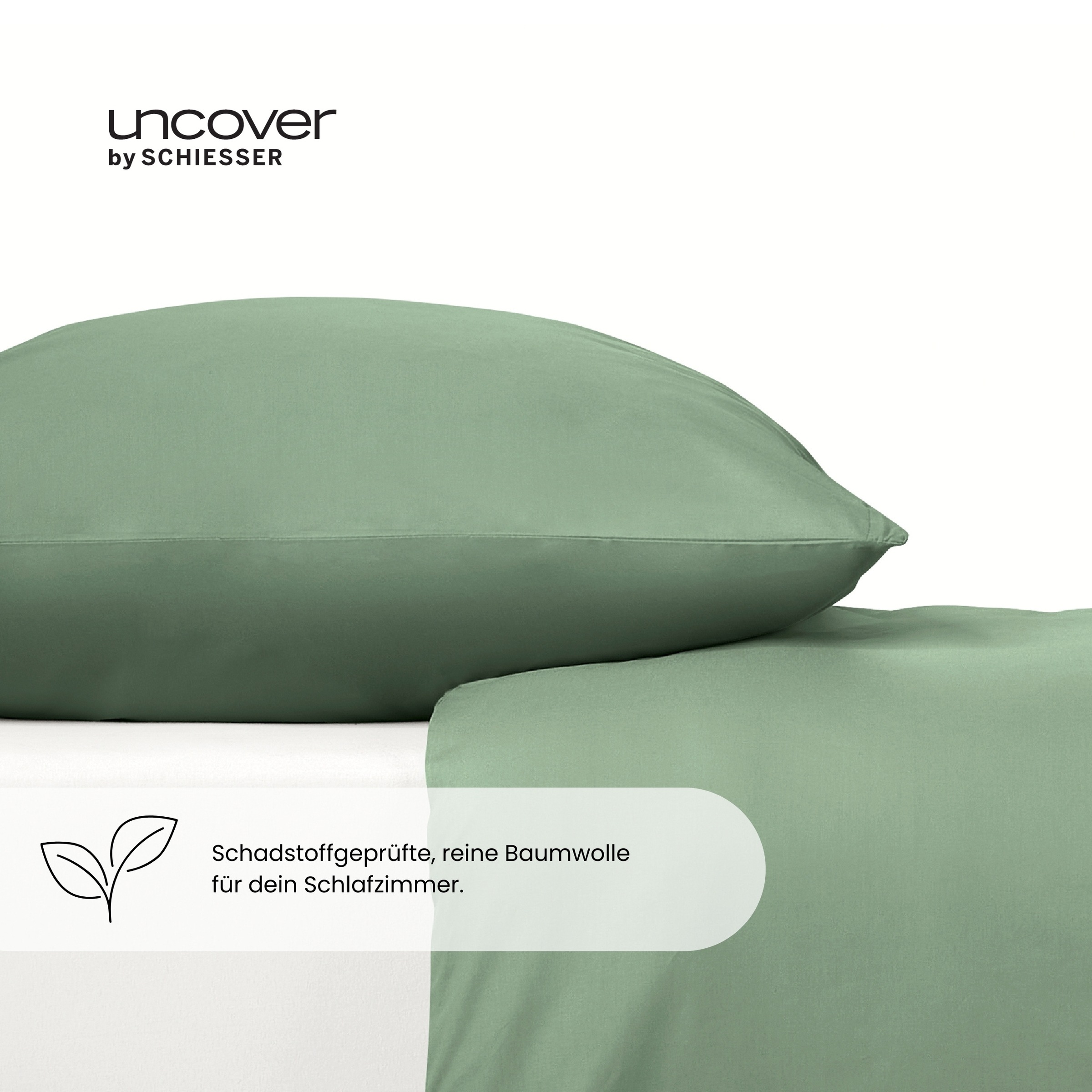 uncover by SCHIESSER Bettwäsche »Soho aus weicher Baumwolle in gedeckten Uni-Farben«, Made in Green