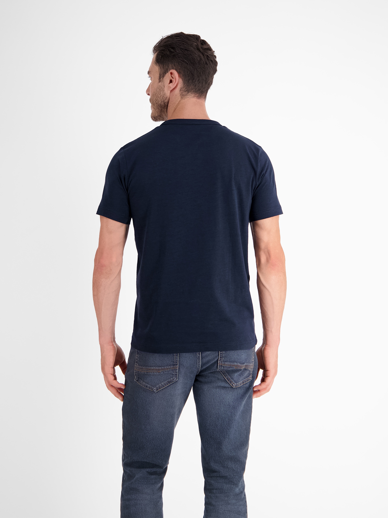 LERROS T-Shirt »LERROS Unifarbenes T-Shirt mit Print«