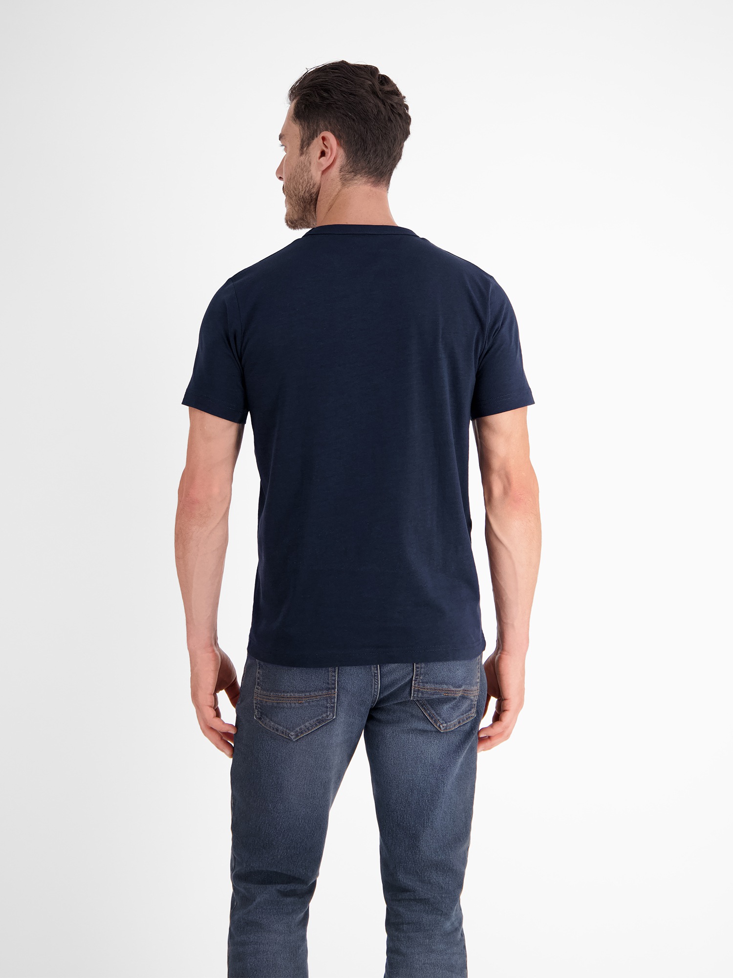 LERROS T-Shirt "LERROS Unifarbenes T-Shirt mit Print" günstig online kaufen