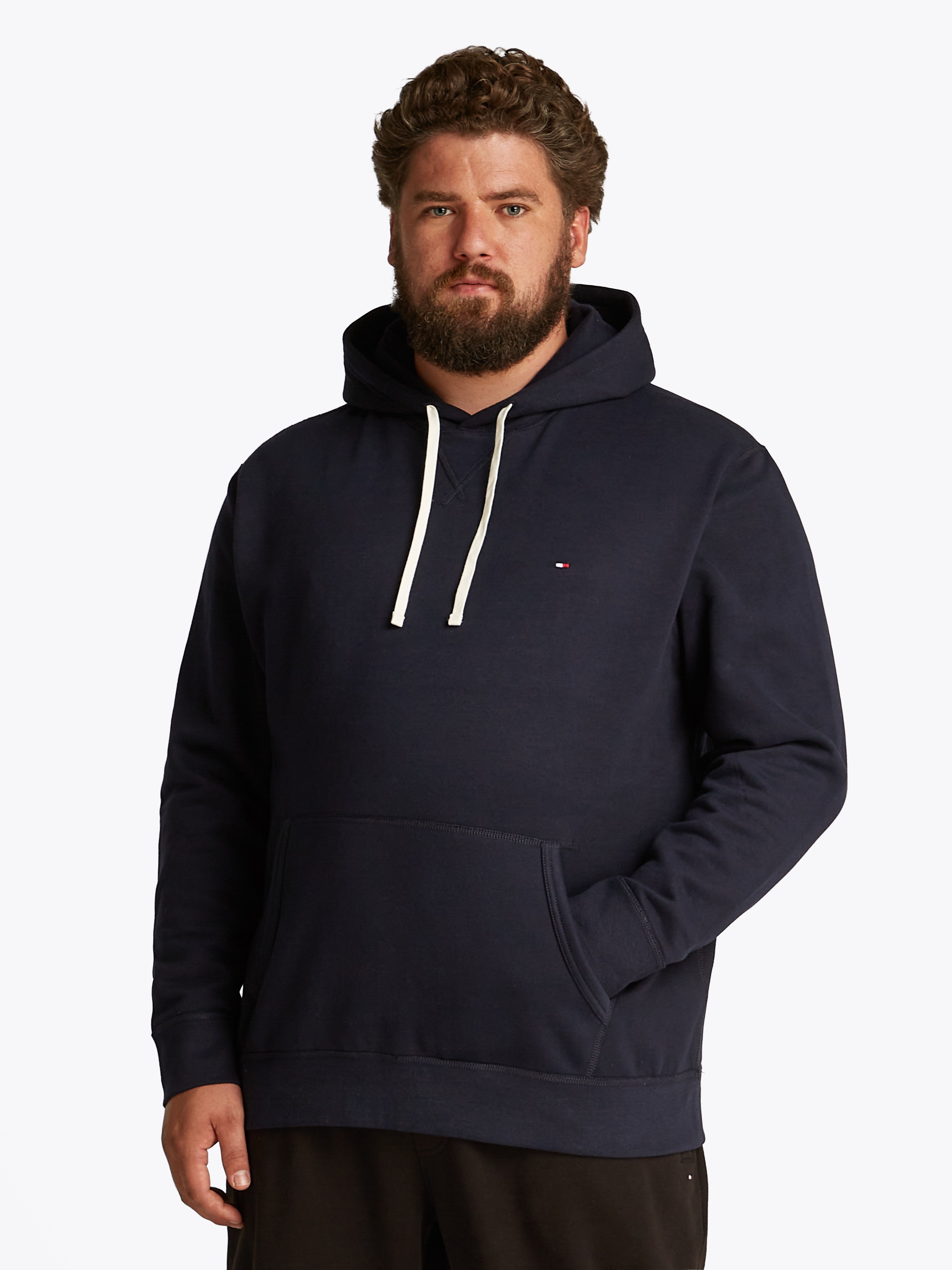 TOMMY HILFIGER Big & Tall Sweatshirt »BT-ESSENTIAL FLEECE HOODY-B«, in Großen Größen, Logostickerei