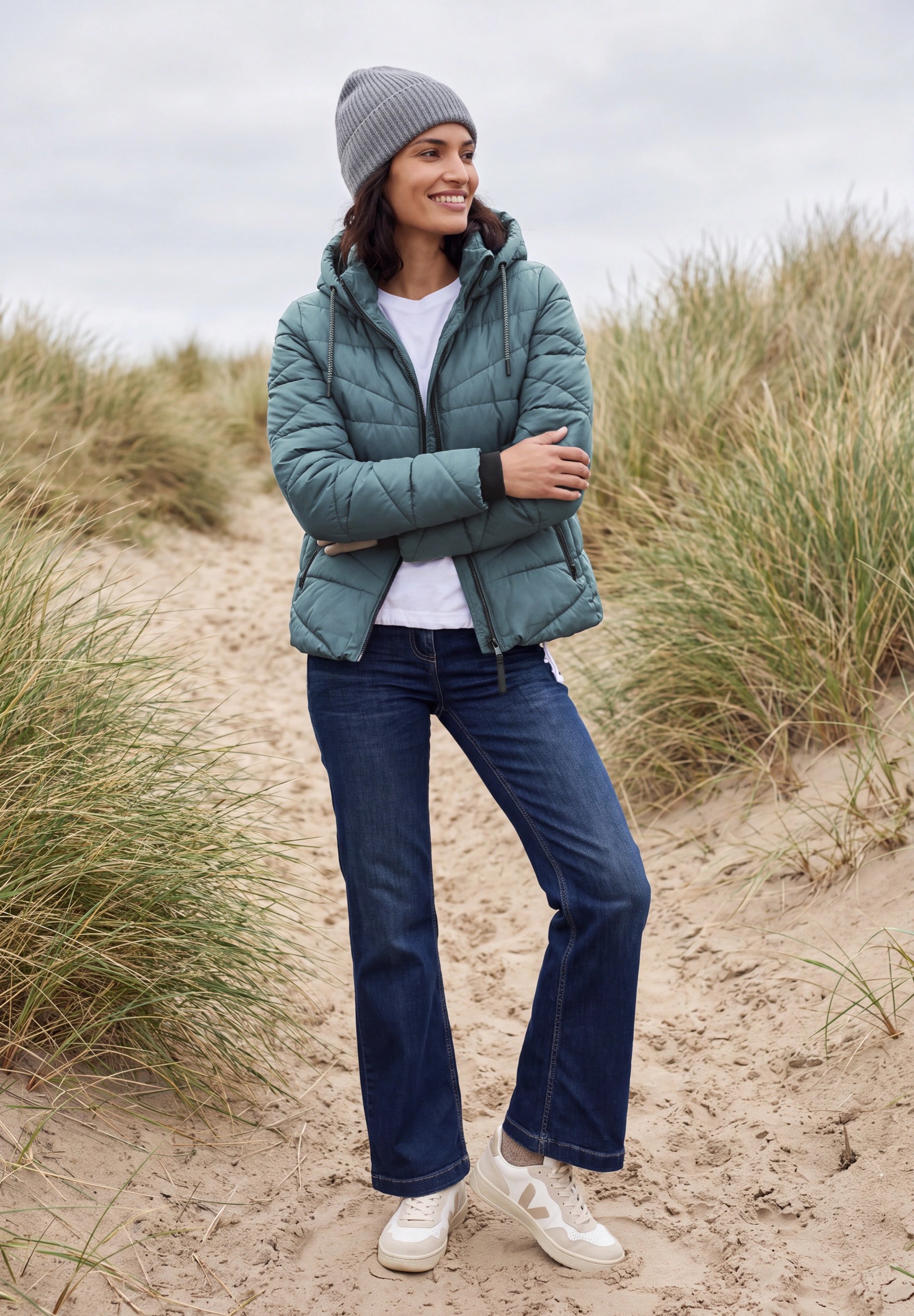 Cecil Steppjacke mit Kapuze mit Kapuze und Zipper