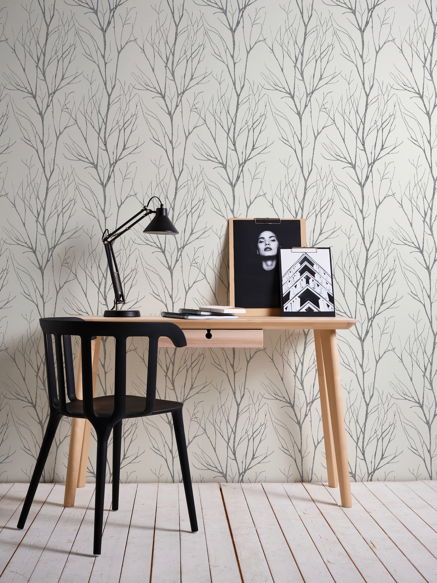 A.S. Création Vliestapete »Attractive 2 Tapete Äste« gemustert | matt | neutral strukturiert Waldtapete Äste Baumtapete strukturiert Tapeten Flur Design Wandtapete