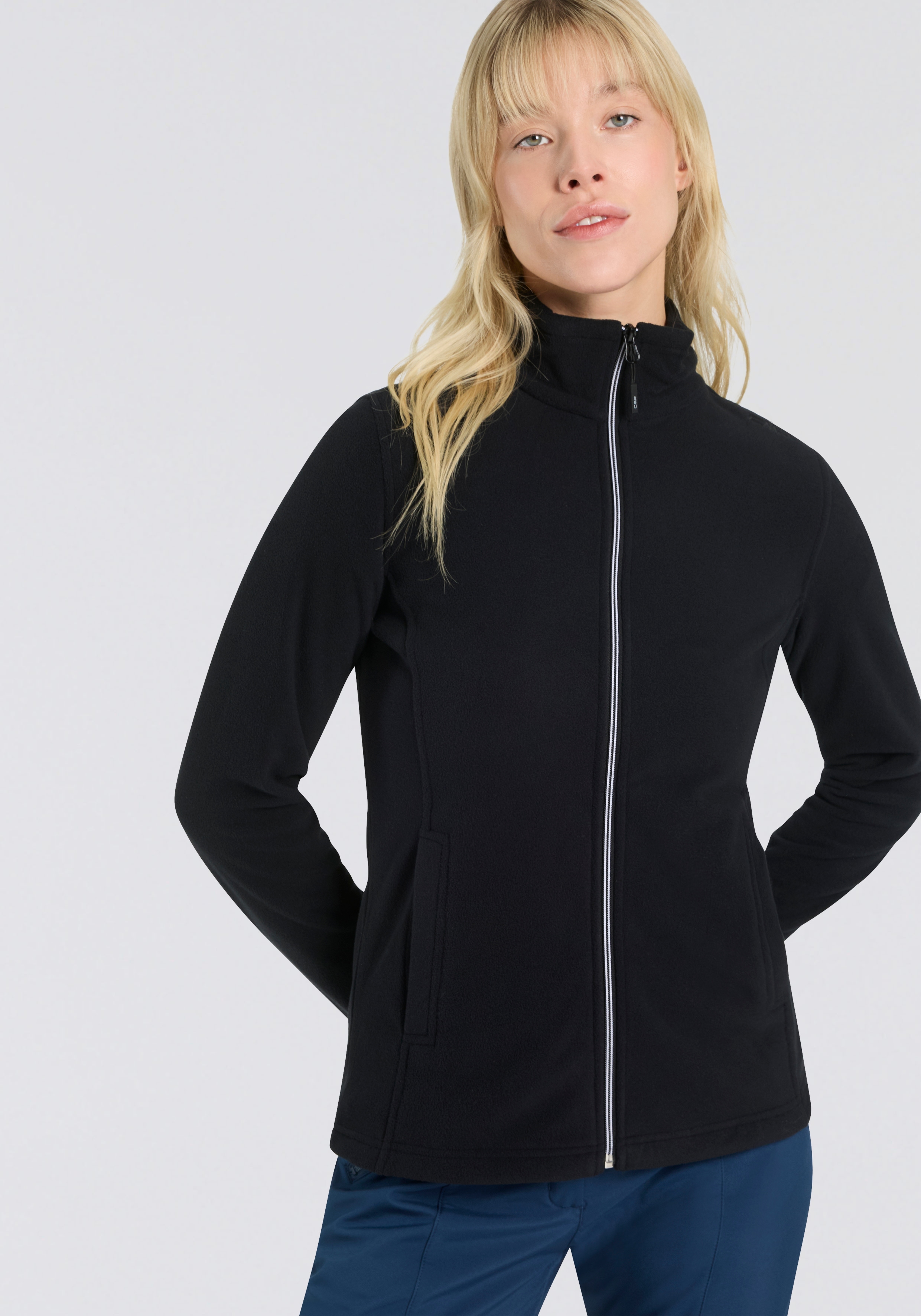 CMP Fleecejacke "WOMAN JACKET" mit Reißverschluss, wasserabweisend, windabweisend, atmungsaktiv