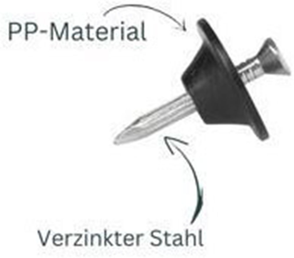 Windhager Hochbeet »Befestigungsnägel für Hochbeet Noppenfolie 100 Stk.« robuste Stahl Dichtnägel für Noppenbahn 3,5 x 30 mm