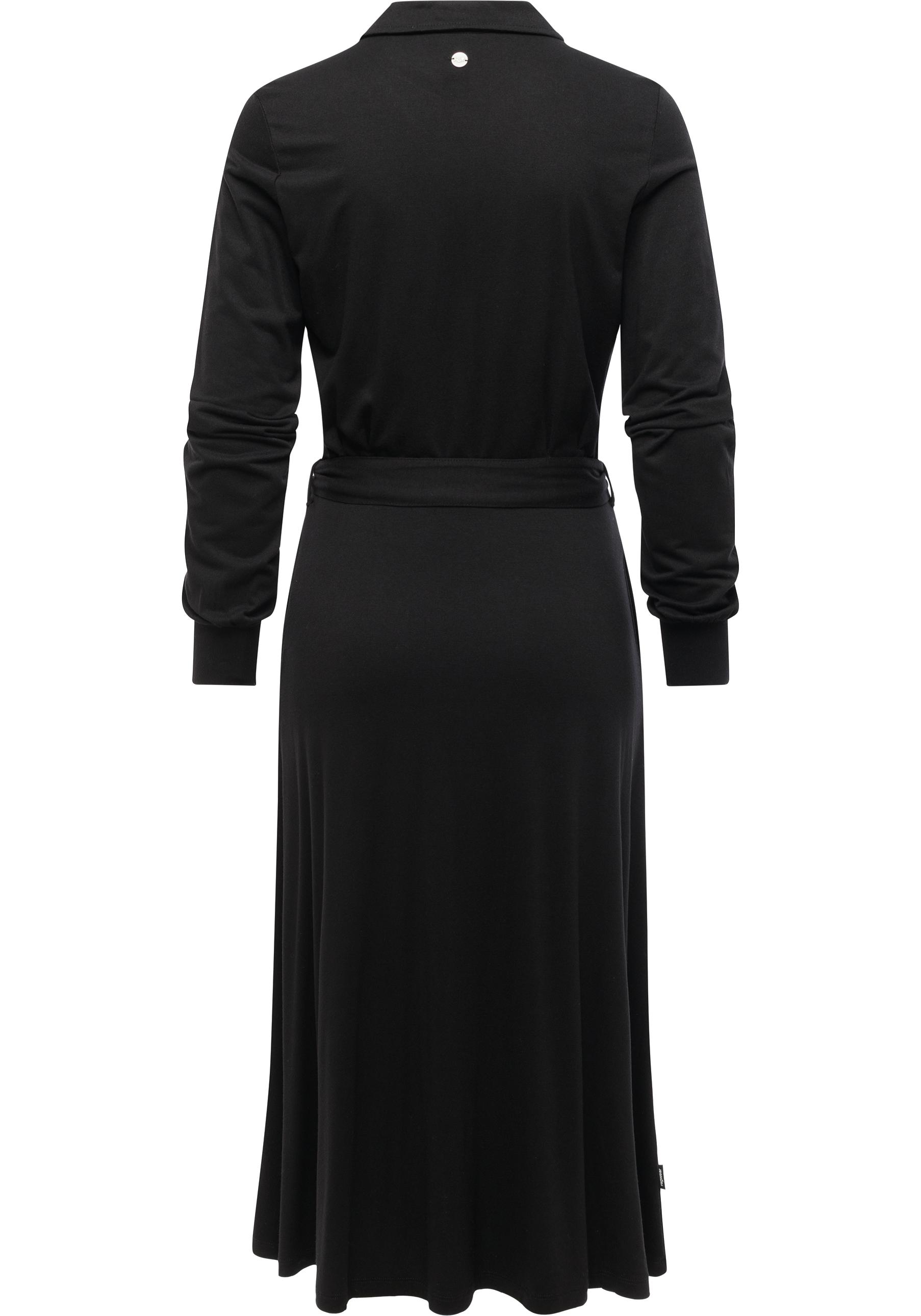 Thumbnail - Ragwear Blusenkleid "Plantee" Eingrifftaschen Modisches Damenkleid mit Taillengürtel