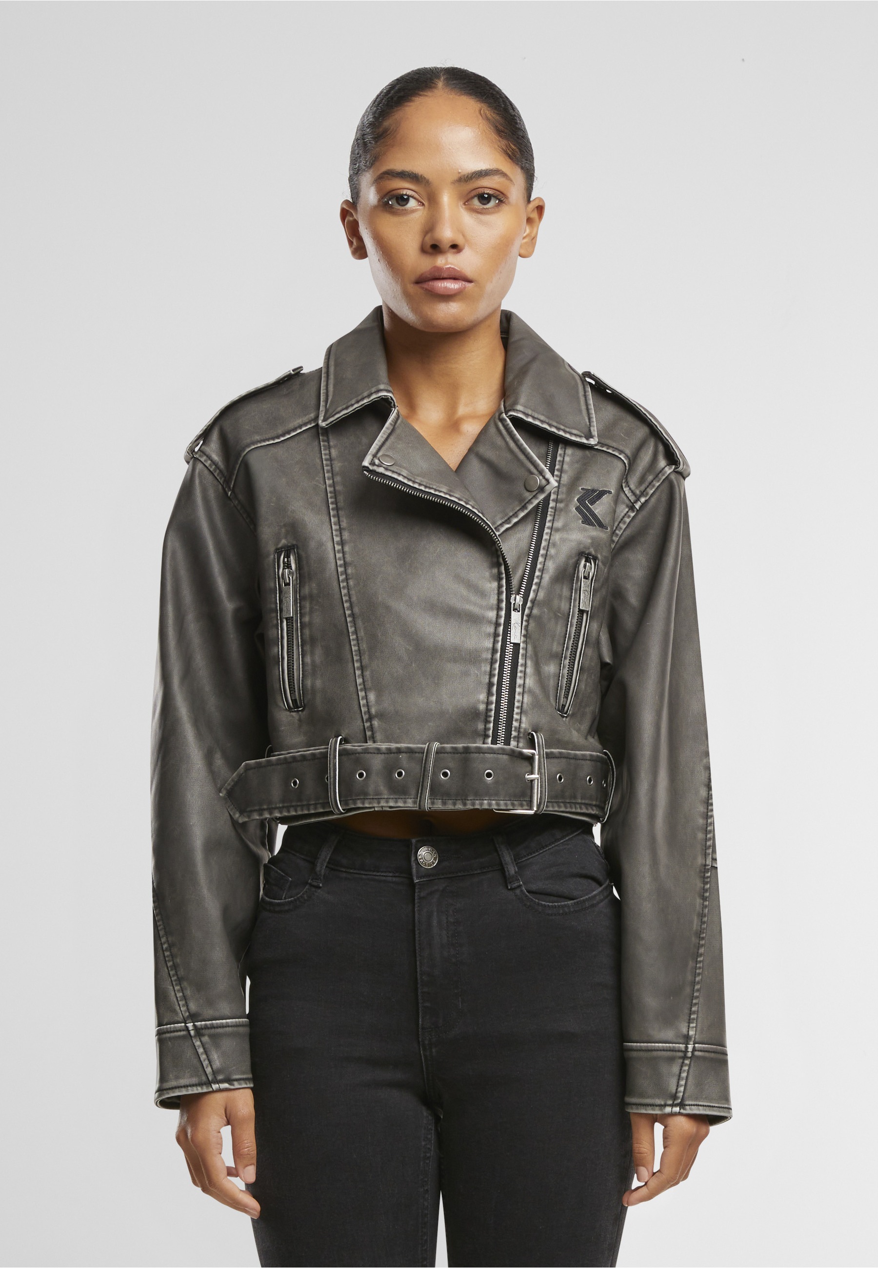 Karl Kani Winterjacke »Karl Kani Karl Kani OG Short OS Pu Biker Jacket« 1 Stk. tlg. ohne Kapuze