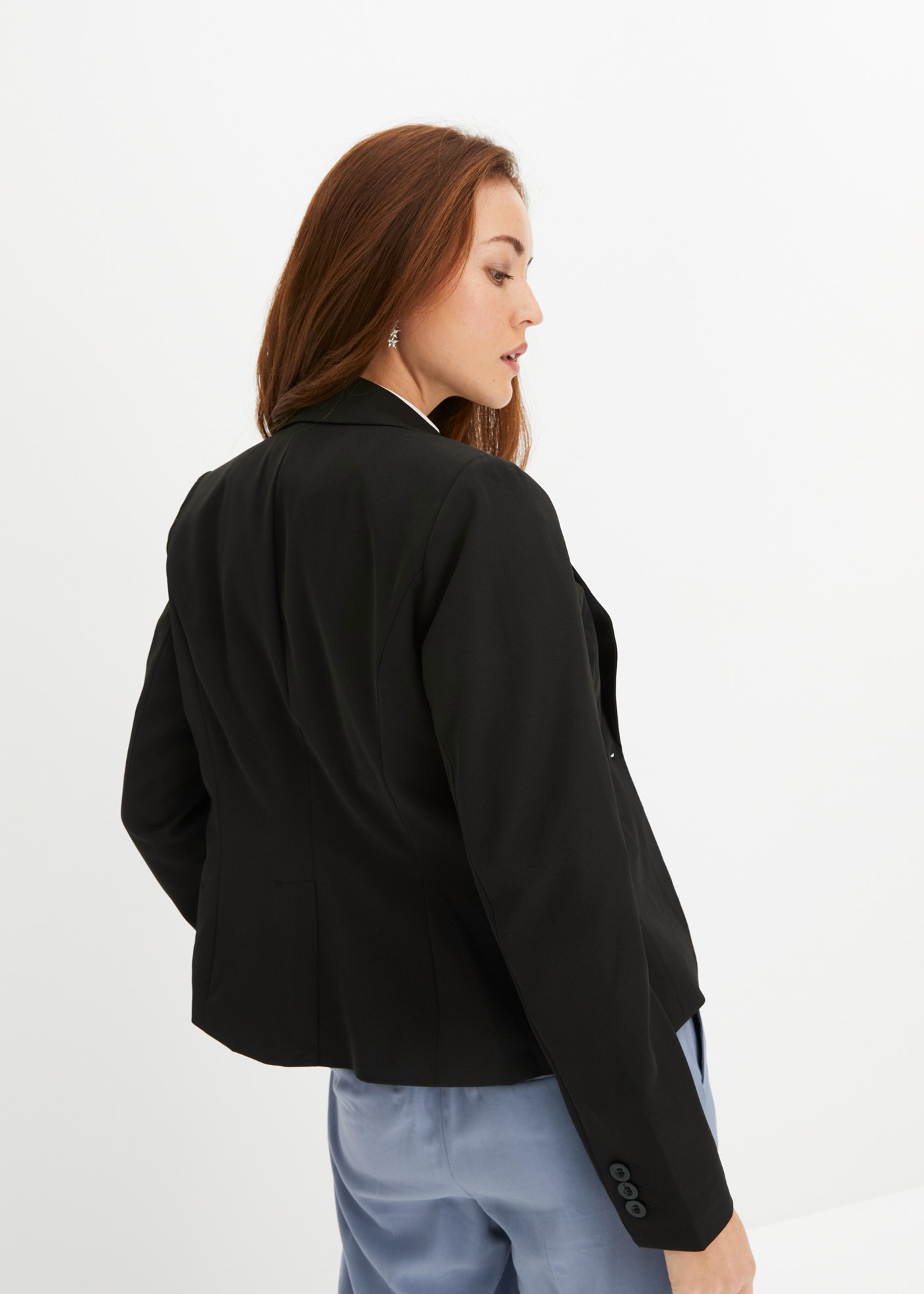 bonprix Kurzblazer "Kurzblazer" eleganter Stil, Slim Fit, aus Polyester und günstig online kaufen