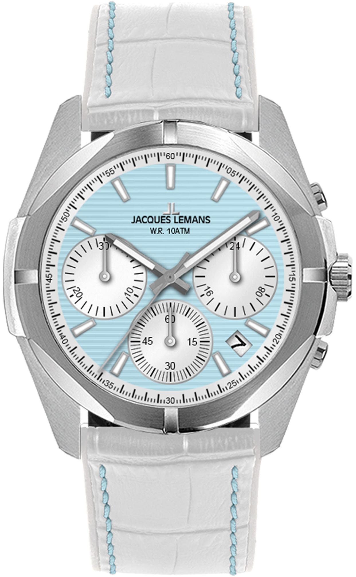 Jacques Lemans Chronograph »Monte Carlo«, Quarzuhr, Armbanduhr, Damenuhr, Datum, Stoppfunktion