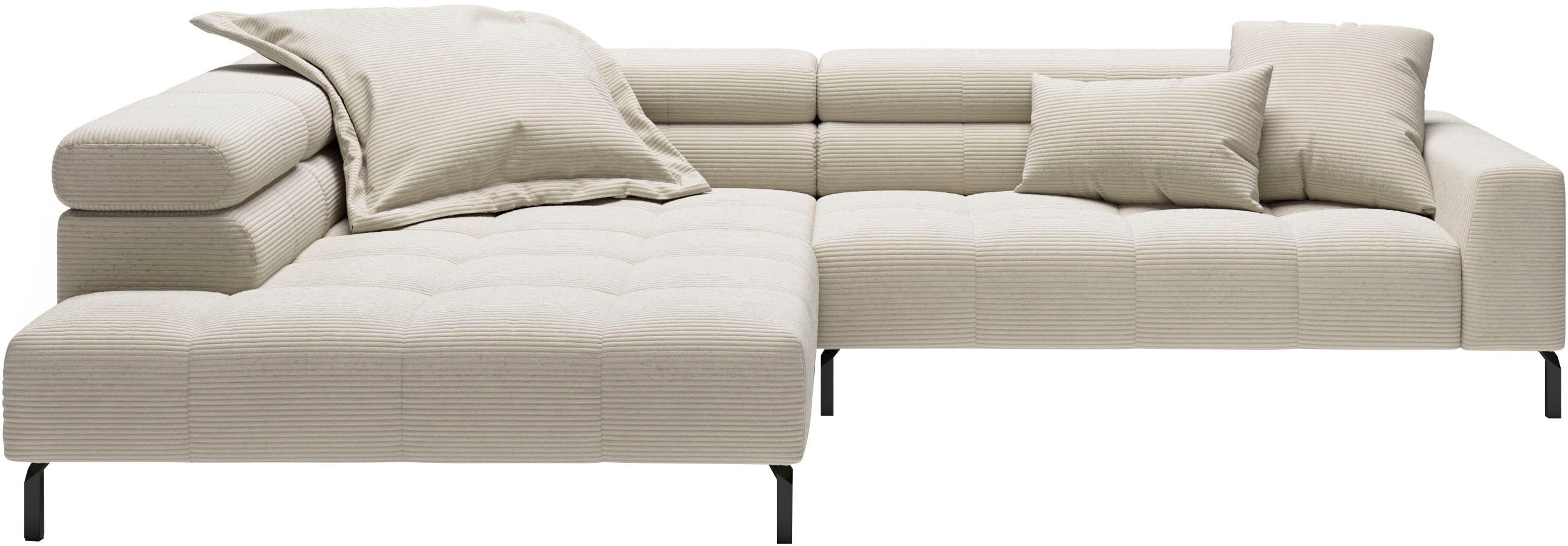 Home affaire Ecksofa "Claya, 311 cm breit, L-Form, inkl. Kopfteilverstellung" ohne elektrischen Sitzvorzug