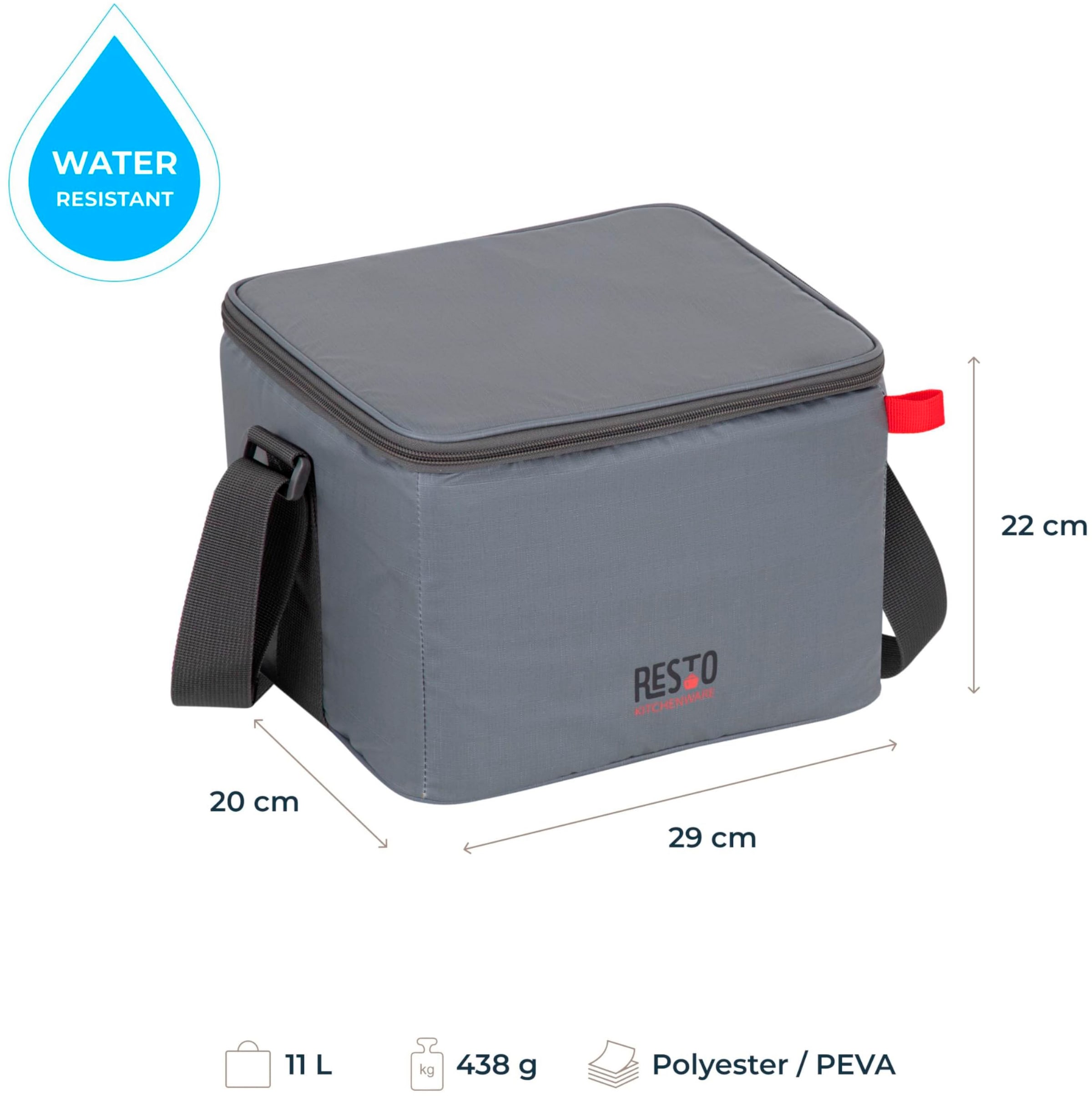 RESTO Kitchenware Kühltasche »Polis faltbare Picknicktasche Lunchtasche Thermotasche Isoliertasche«, Witterungsbeständig und absolut auslaufsicher